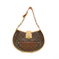Louis Vuitton Brown Orange Coated Canvas Shoulder Bag (Pre-Owned)
