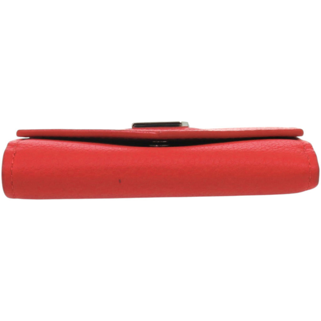 Louis Vuitton Red Color Leather Wallet (Tri-Fold) (Pre-Owned)