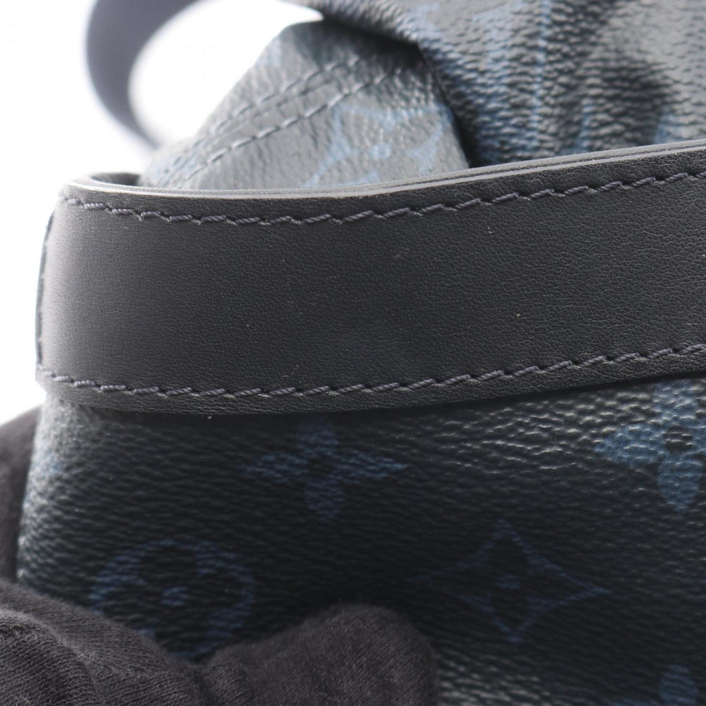 Louis Vuitton Black Multi-Color Navy Coated Canvas Leather Tote Bag (Pre-Owned)