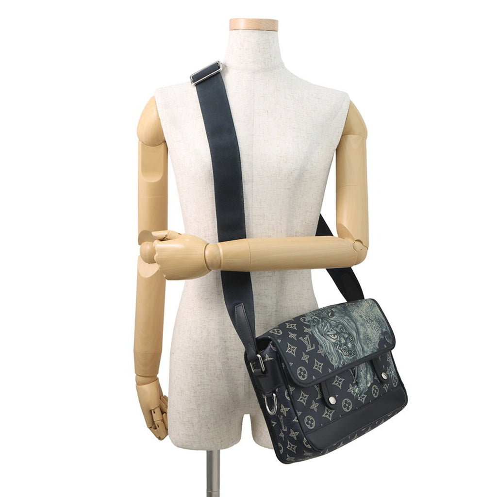 Louis Vuitton Monogram Savane Navy Handbag Shoulder Bag (Pre-Owned)