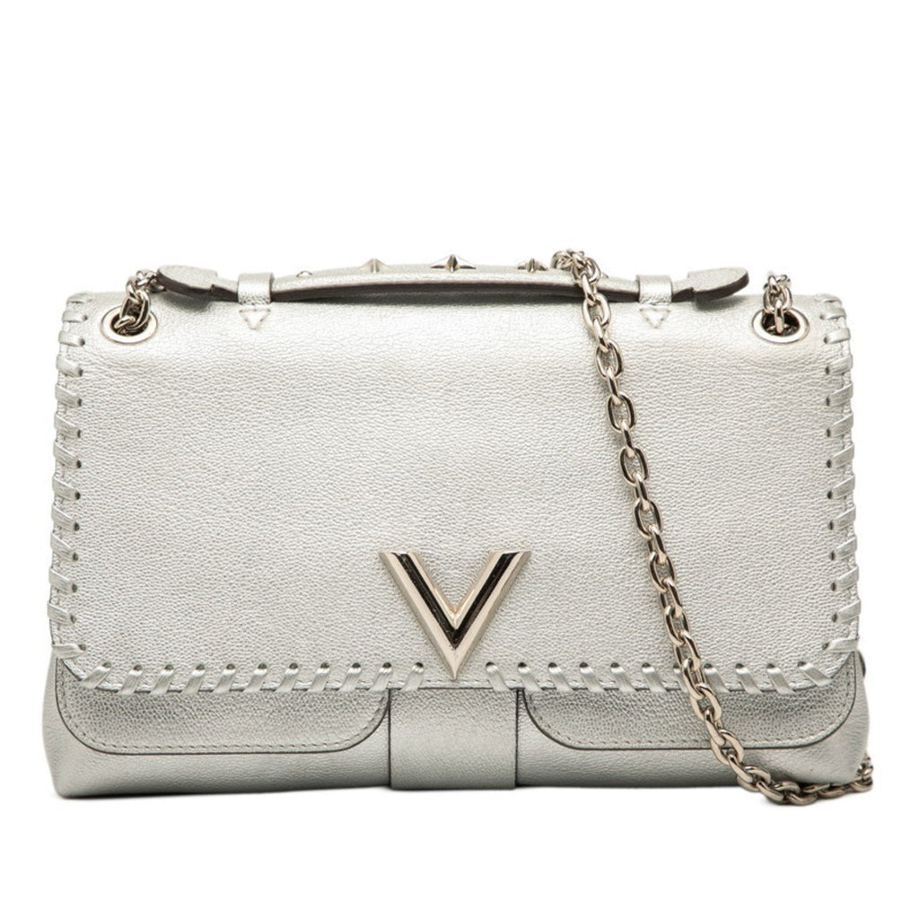 Louis Vuitton Argent Silver Leather Shoulder Bag (Pre-Owned)