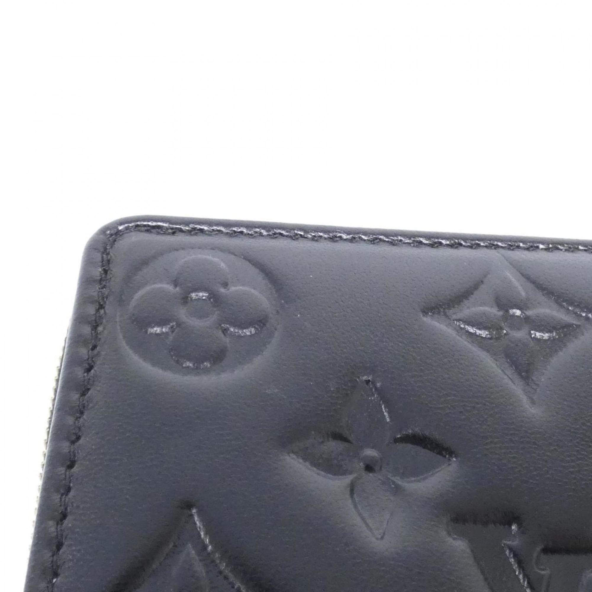 Louis Vuitton Black Leather Coin Purse/Coin Case (Pre-Owned)