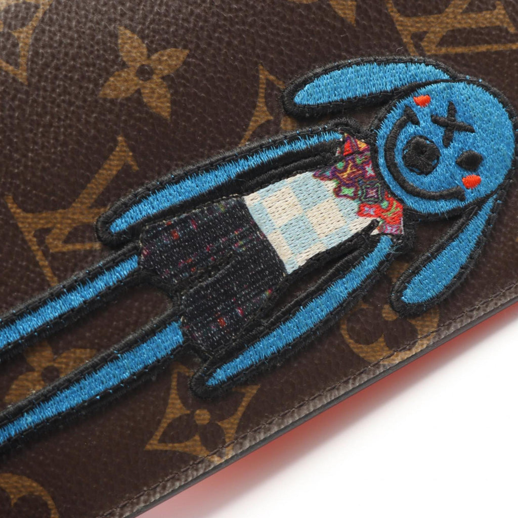 Louis Vuitton Brown Multi-Color Coated Canvas Long Wallet (Bi-Fold) (Pre-Owned)