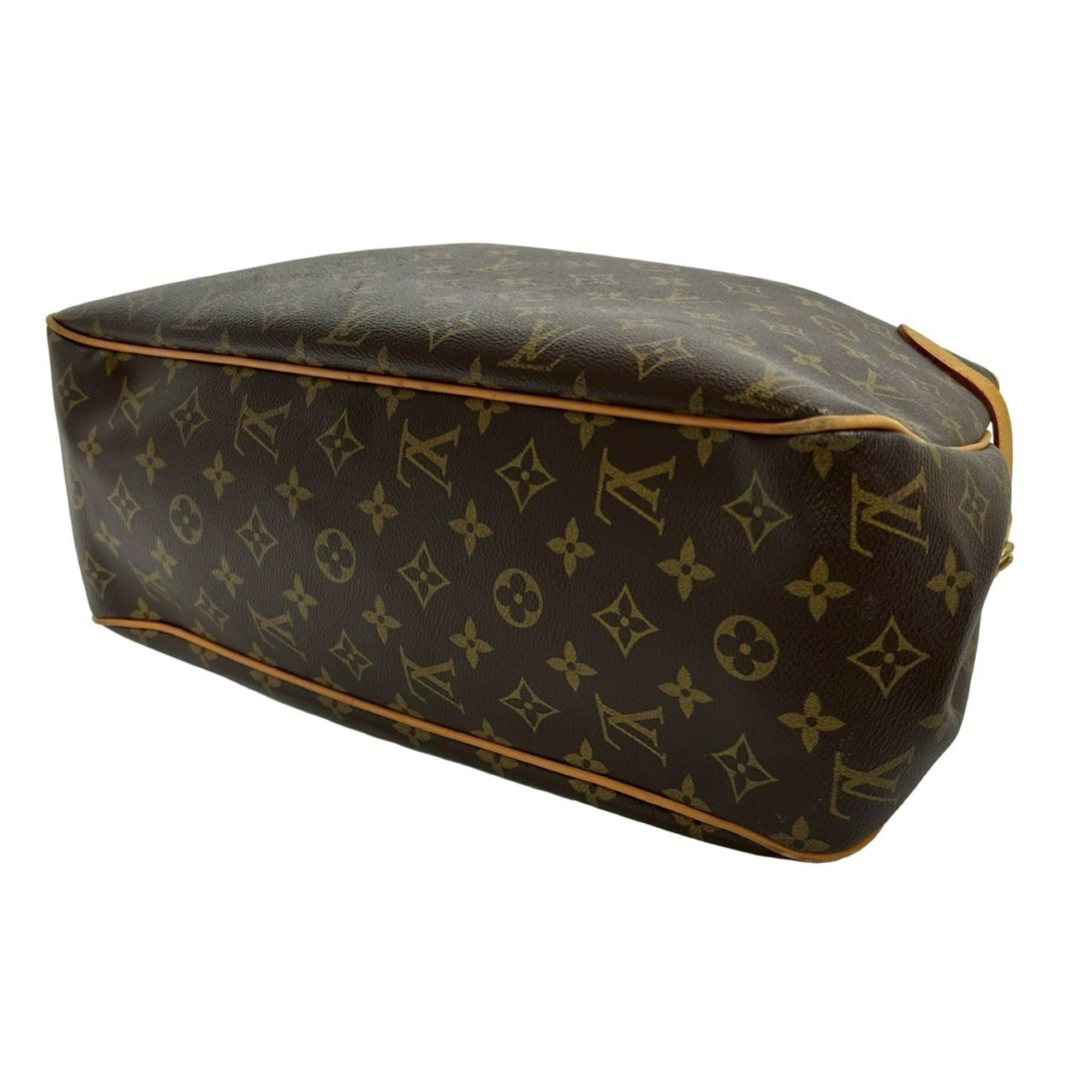 Louis Vuitton Brown Leather Pvc Handbag Tote Bag (Pre-Owned)
