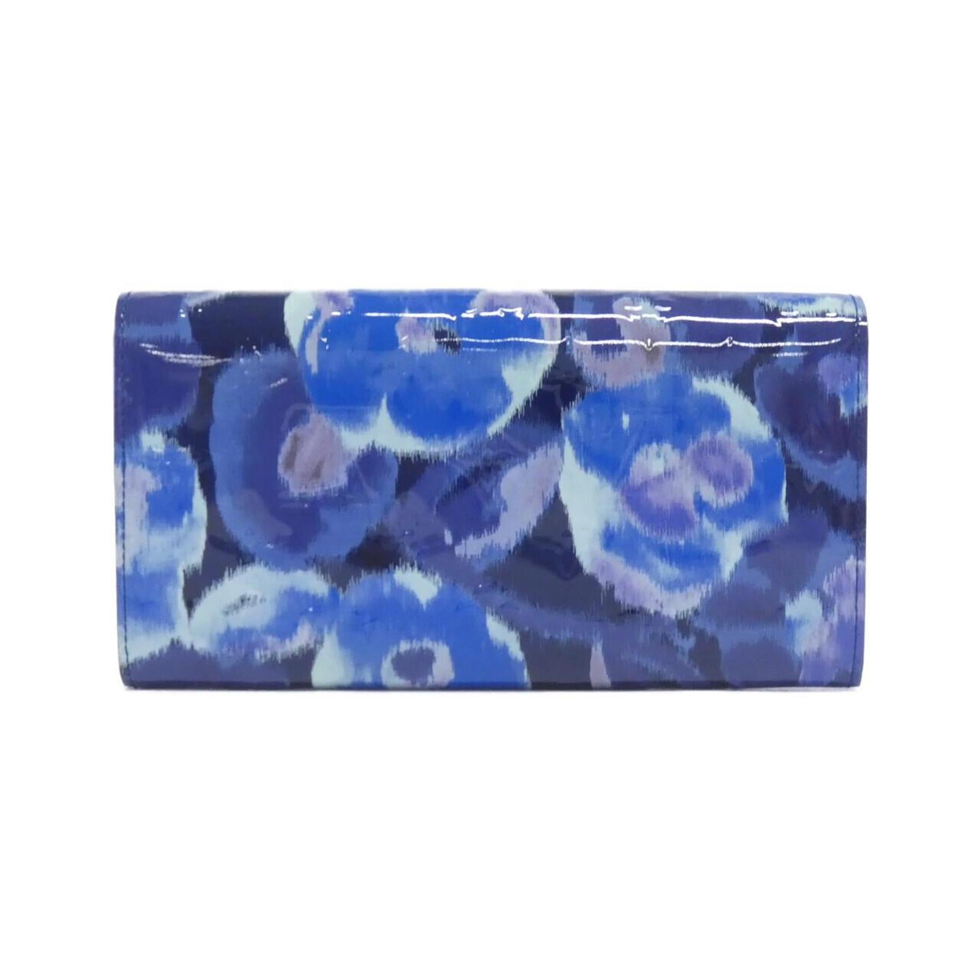 Louis Vuitton Blue Grand Blue Leather Long Wallet (Bi-Fold) (Pre-Owned)