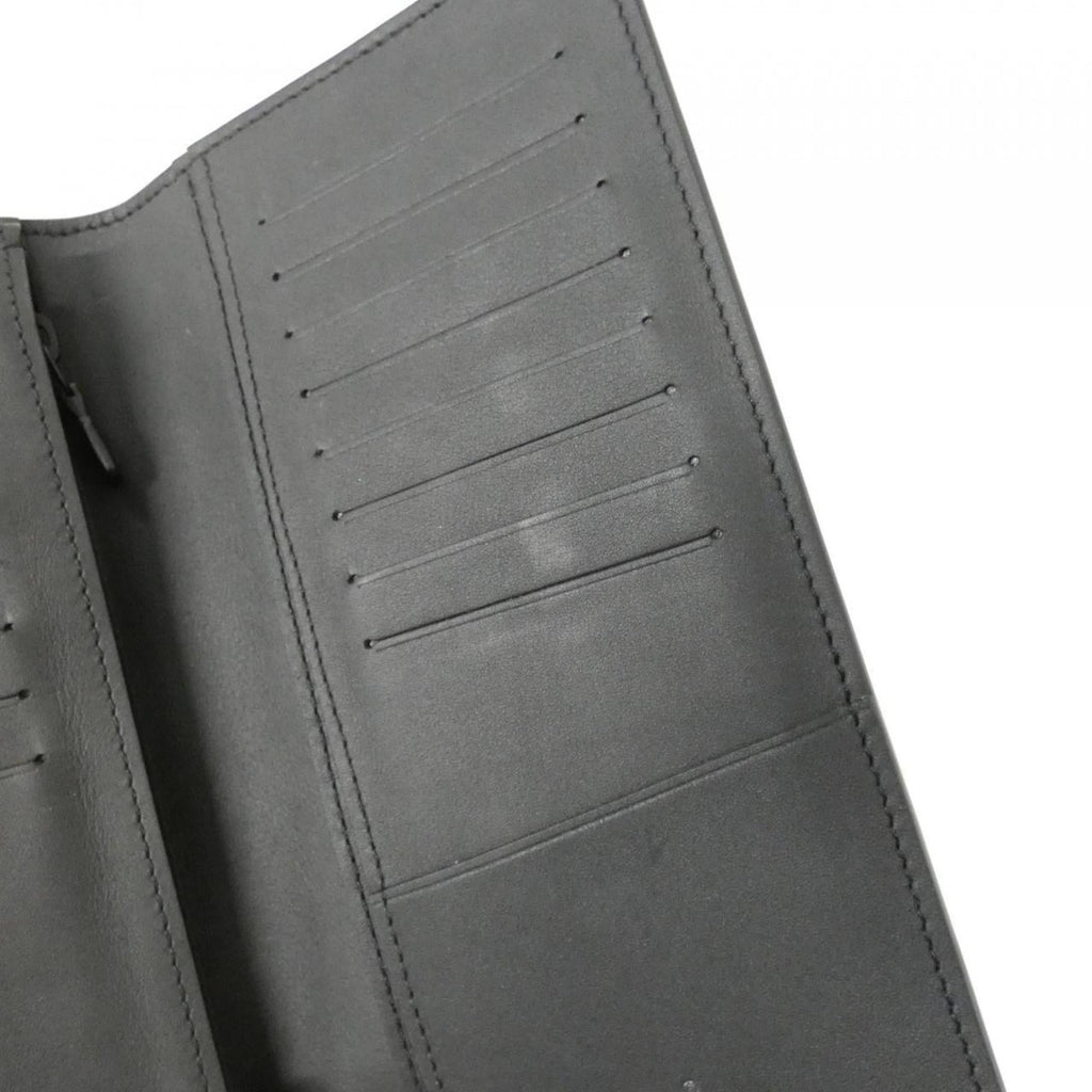 Louis Vuitton Black Leather Long Wallet (Bi-Fold) (Pre-Owned)