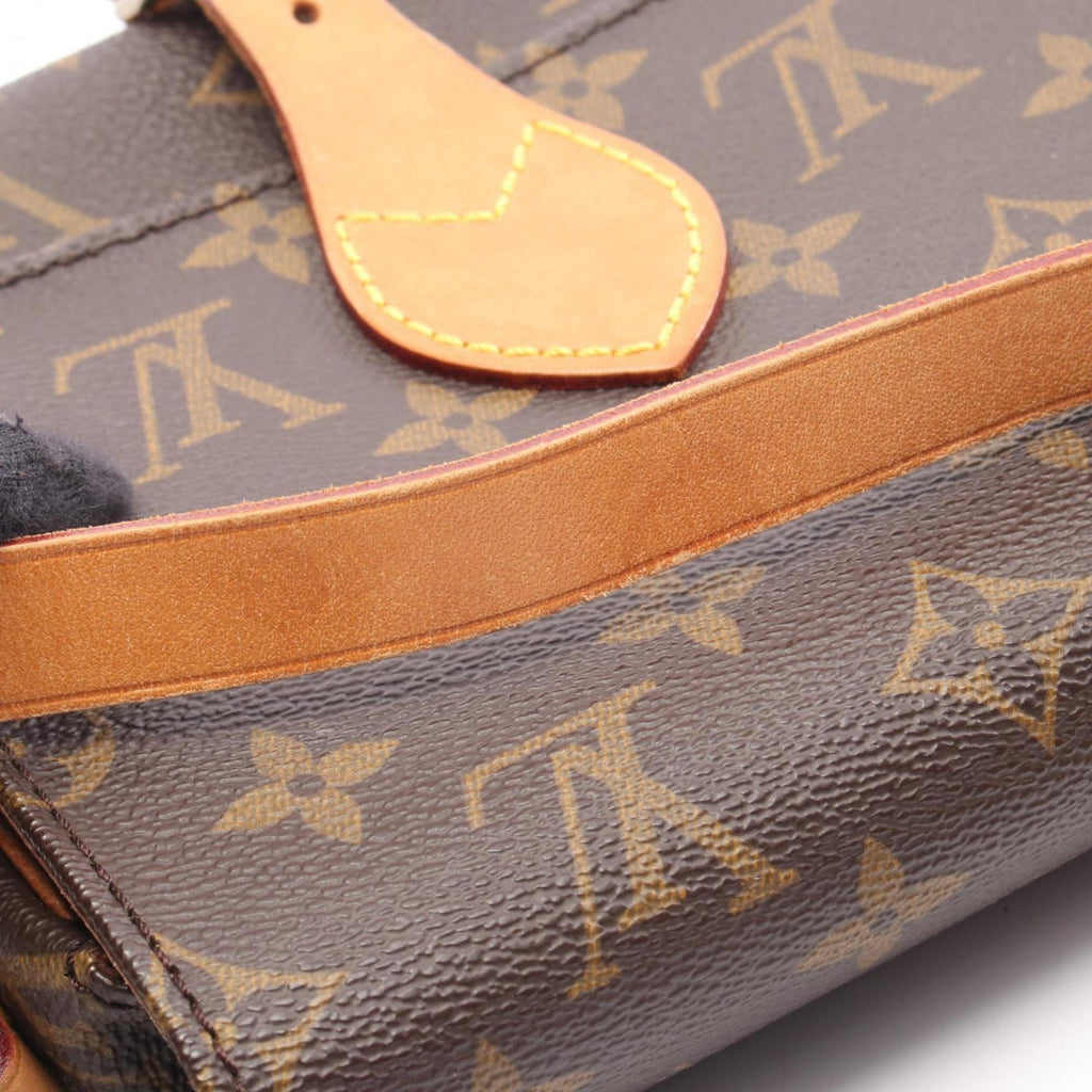 Louis Vuitton Brown Pvc Coated Canvas Monogram Leather Shoulder Bag (Pre-Owned)