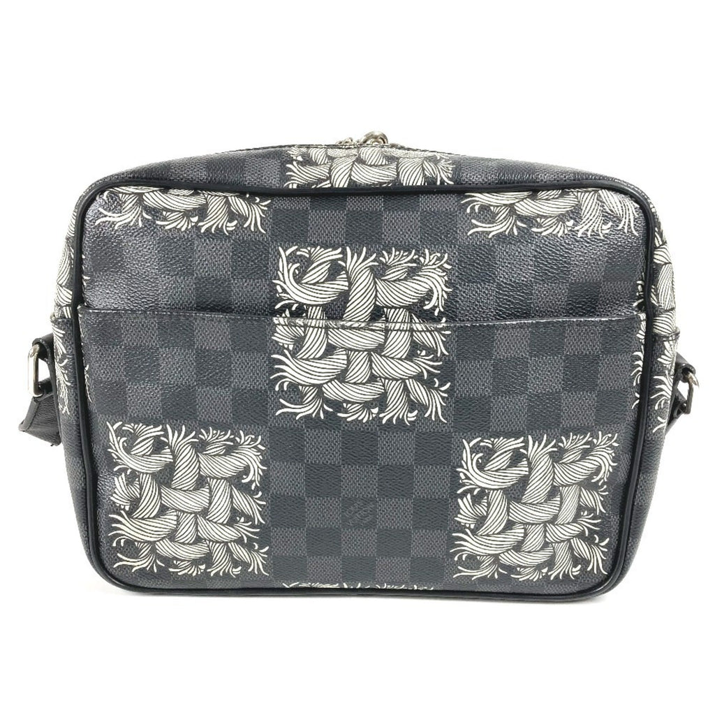 Louis Vuitton Black Damier Graphite Shoulder Bag (Pre-Owned)