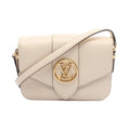 Louis Vuitton Ivory Leather Shoulder Bag (Pre-Owned)