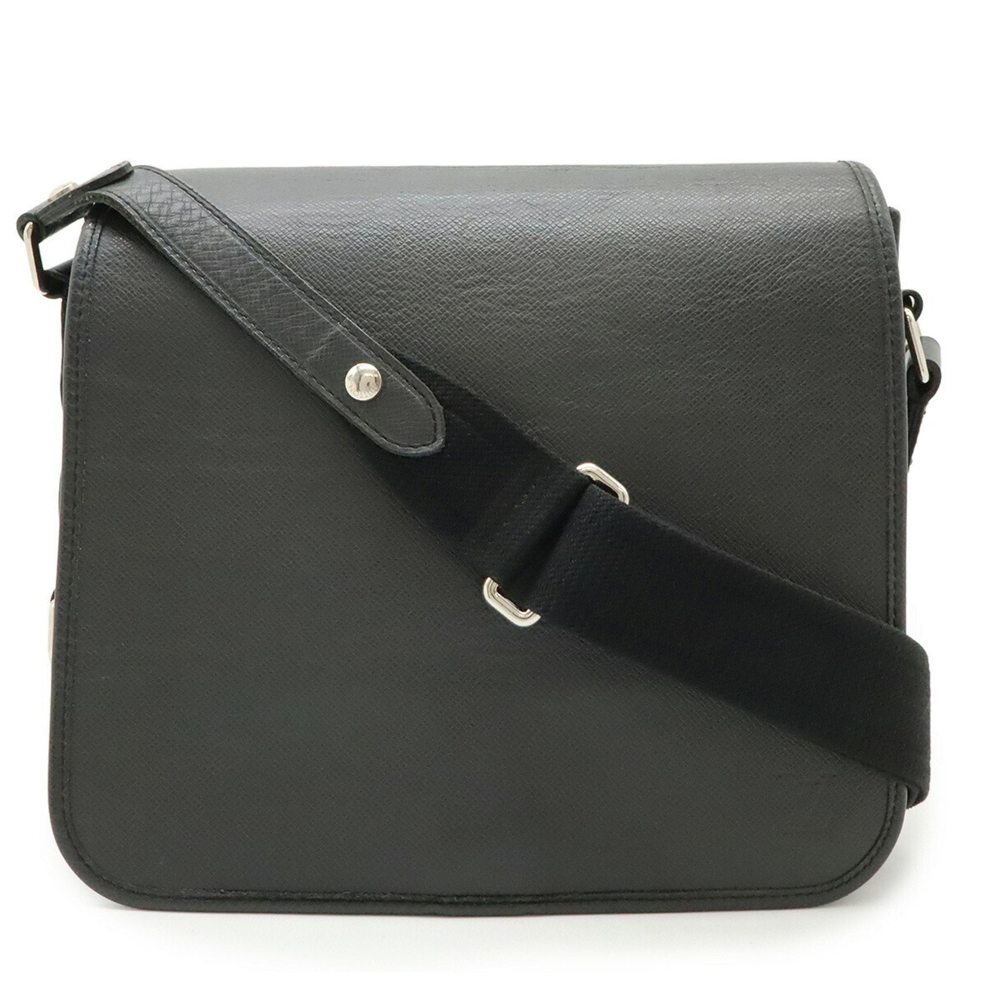 Louis Vuitton Ardoise Black Taiga Leather Shoulder Bag (Pre-Owned)