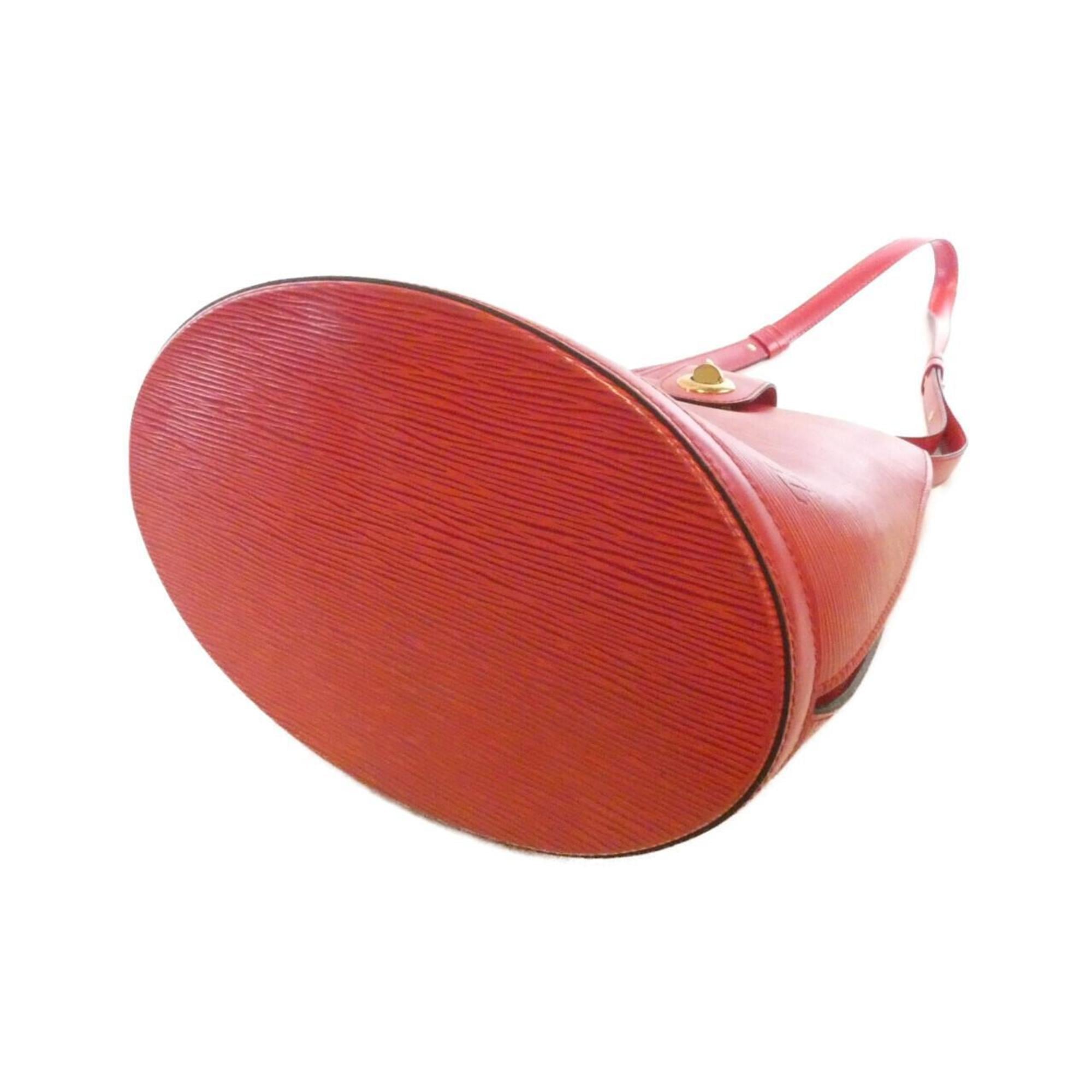 Louis Vuitton Red Color Leather Shoulder Bag (Pre-Owned)