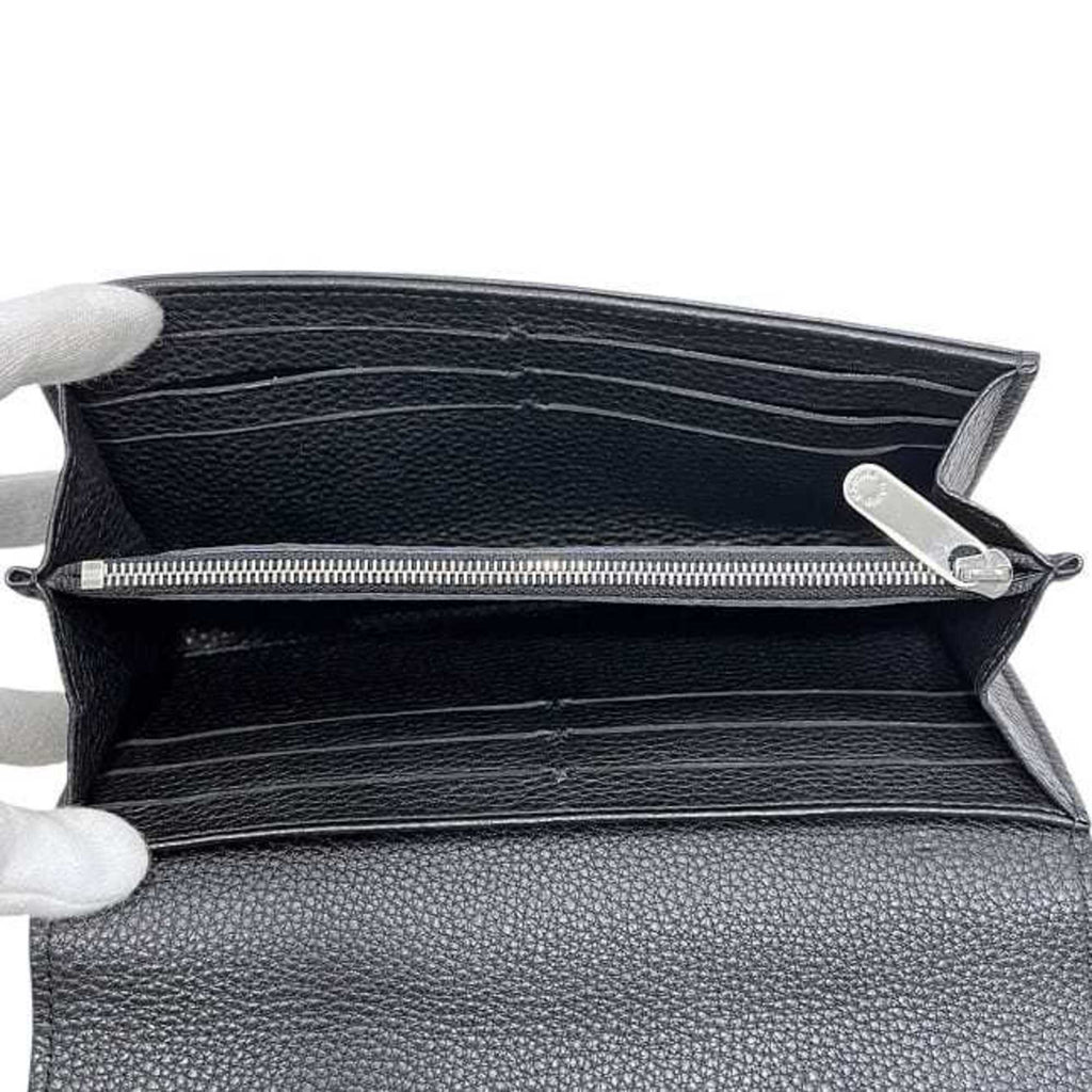 Louis Vuitton Black Monogram Noir Mahina Leather Long Wallet (Bi-Fold) (Pre-Owned)