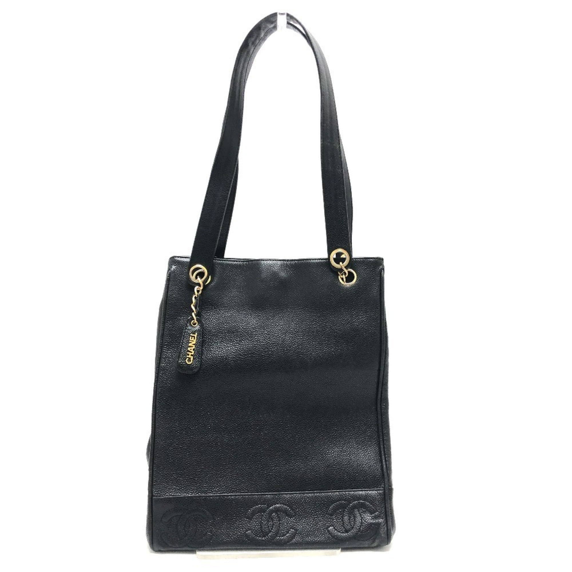 Vintage Open Chain Tote Caviar Medium