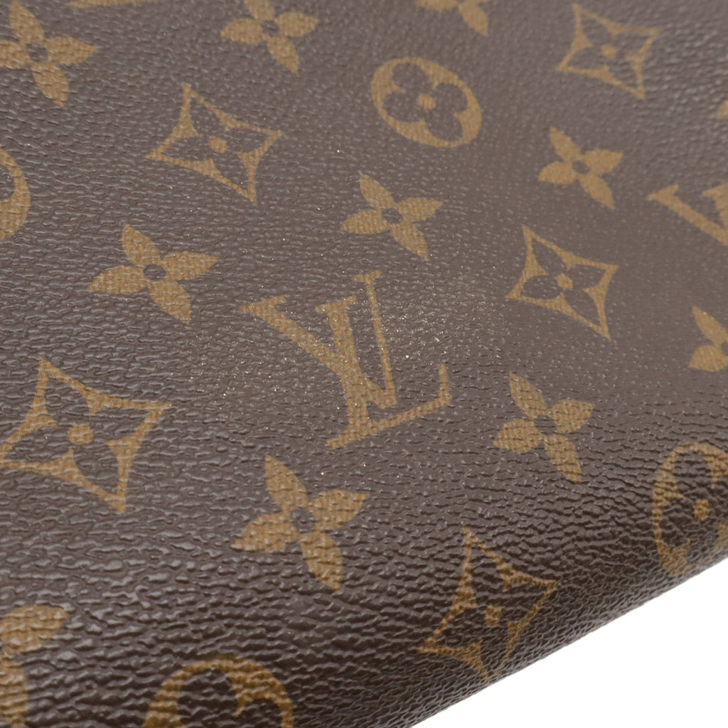 Louis Vuitton Brown Monogram Canvas Clutch Bag Shoulder Bag (Pre-Owned)