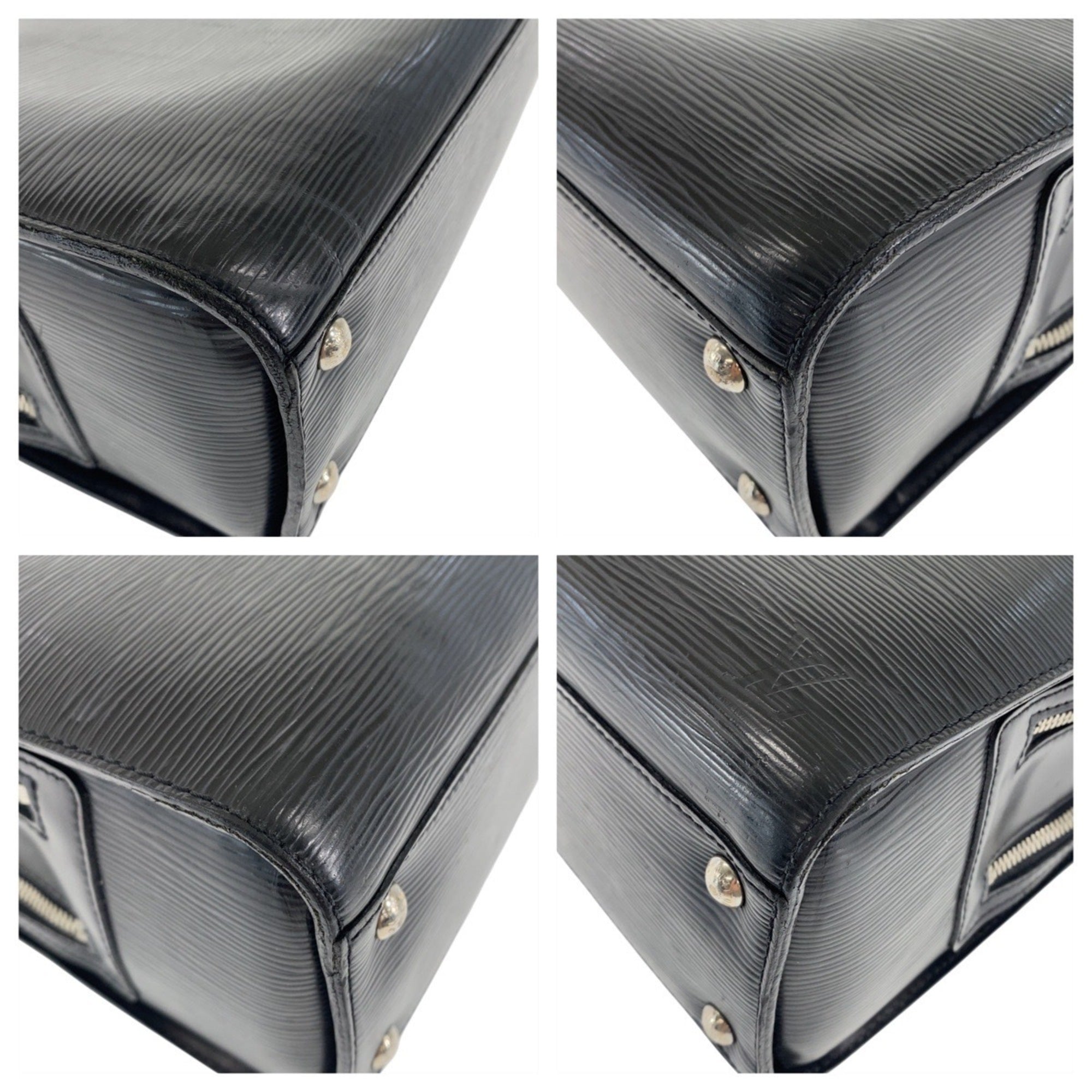 Louis Vuitton Black Noir Epi Leather Briefcase (Pre-Owned)