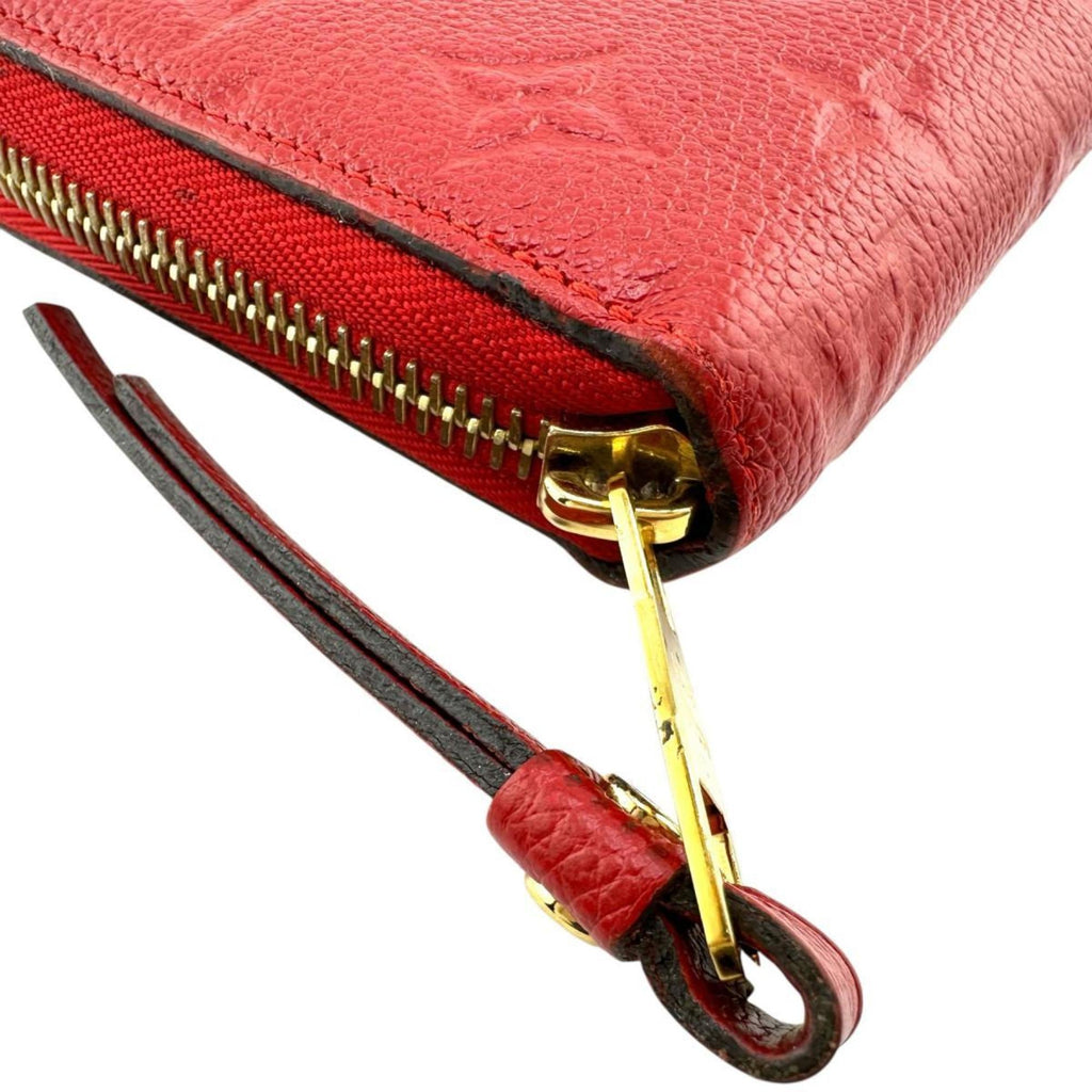 Louis Vuitton Monogram Empreinte Red Color Monogram Empreinte Long Wallet (Bi-Fold) (Pre-Owned)