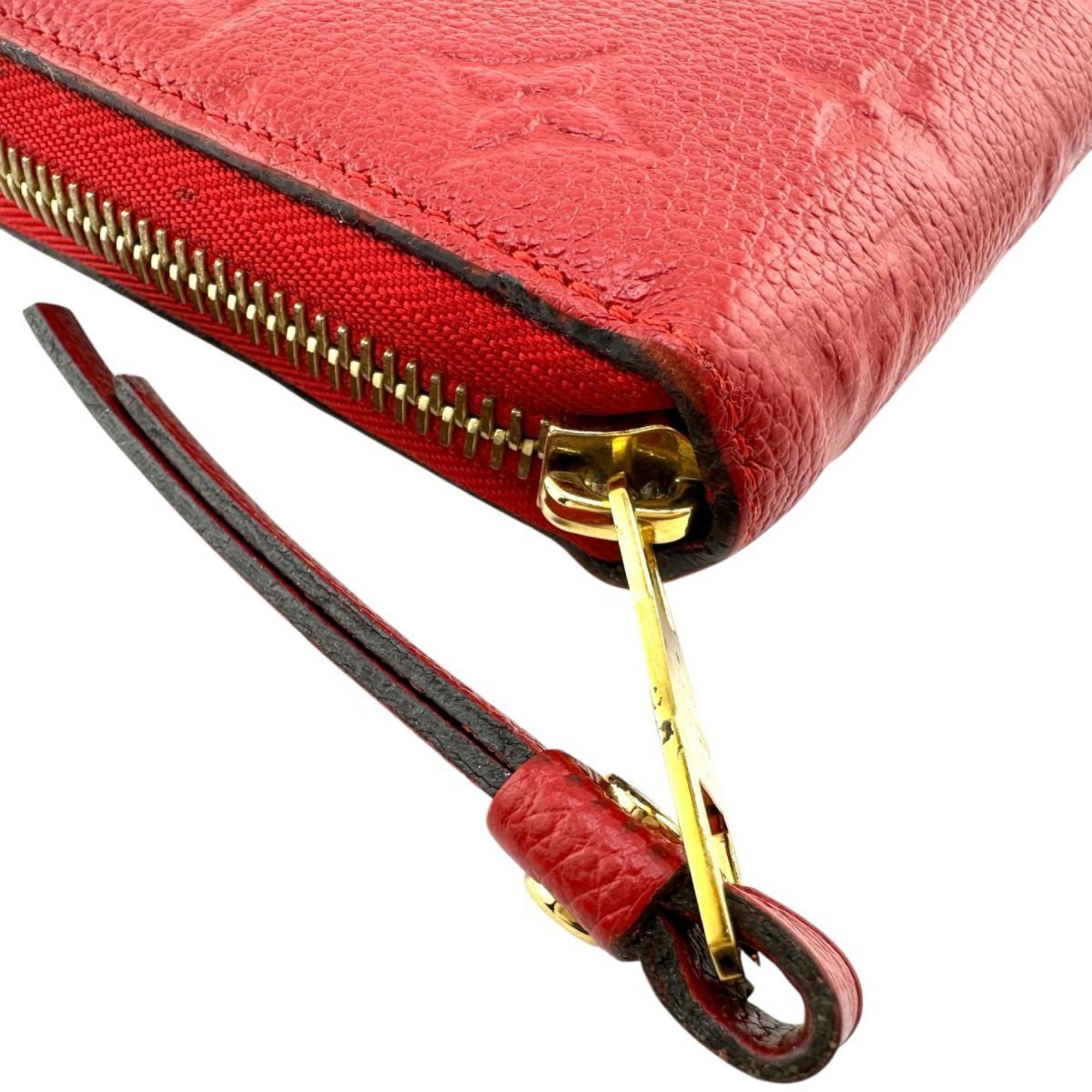 Louis Vuitton Monogram Empreinte Red Color Monogram Empreinte Long Wallet (Bi-Fold) (Pre-Owned)