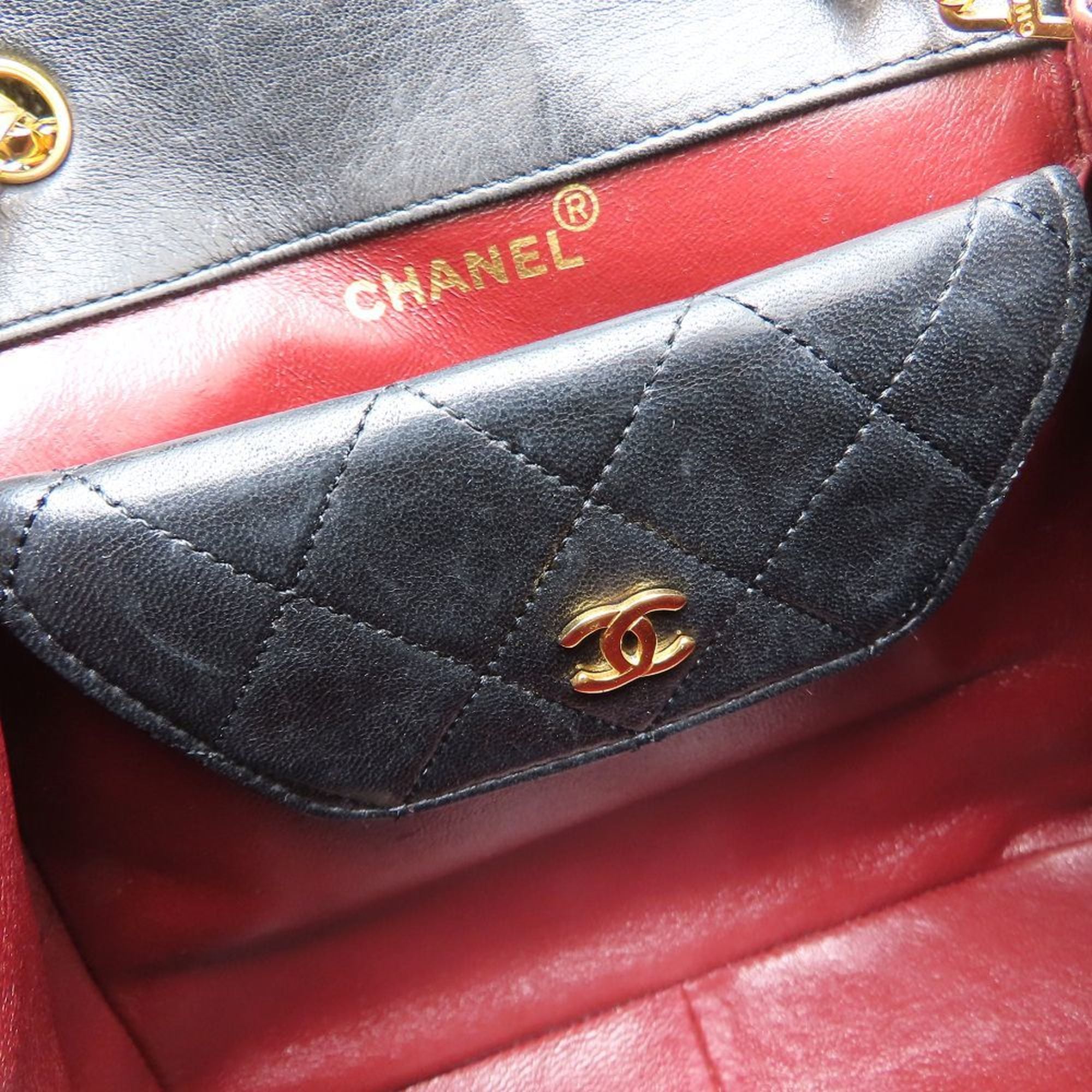 Vintage CC Chain Flap Bag Quilted Lambskin Small