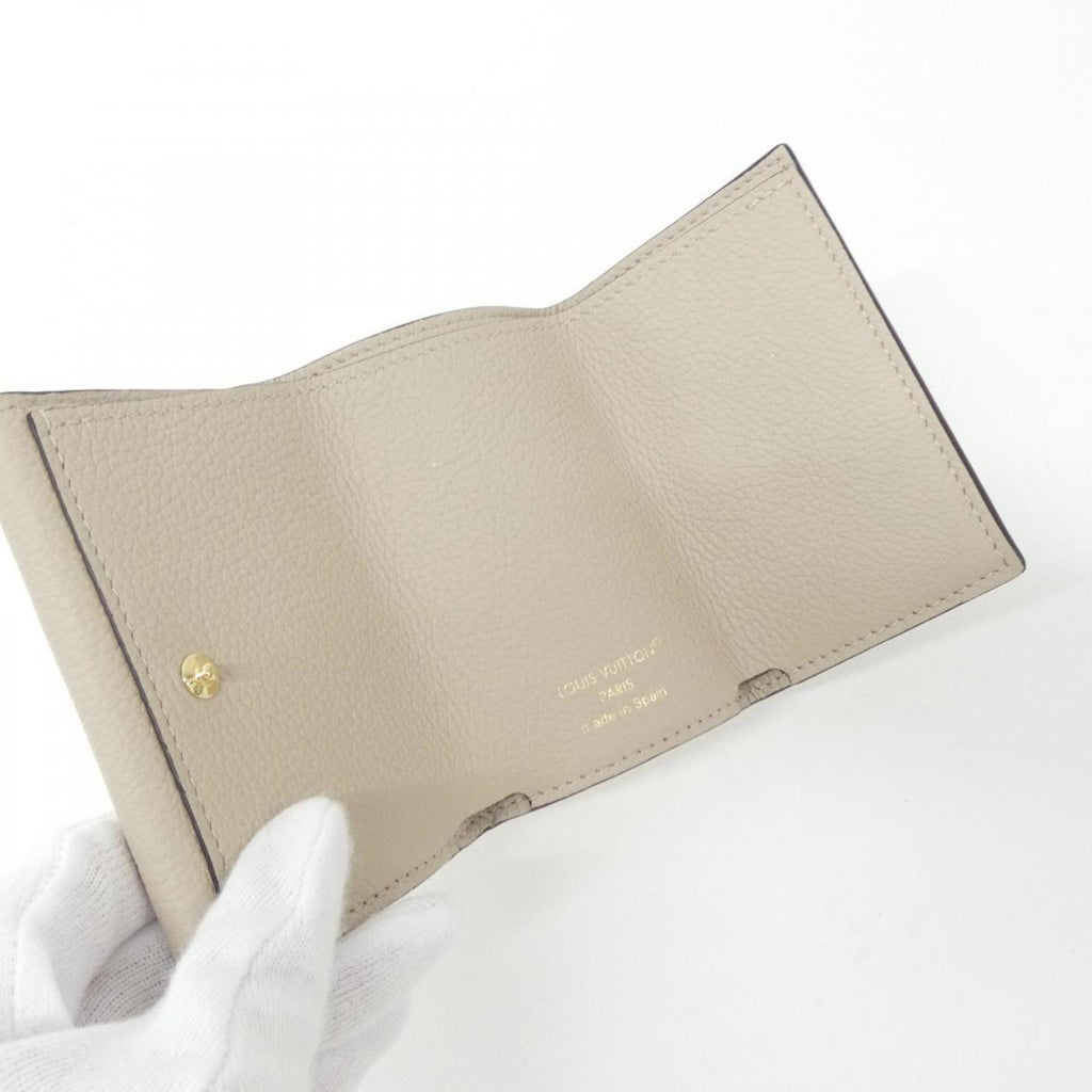 Louis Vuitton Grayish Leather Wallet (Tri-Fold) (Pre-Owned)