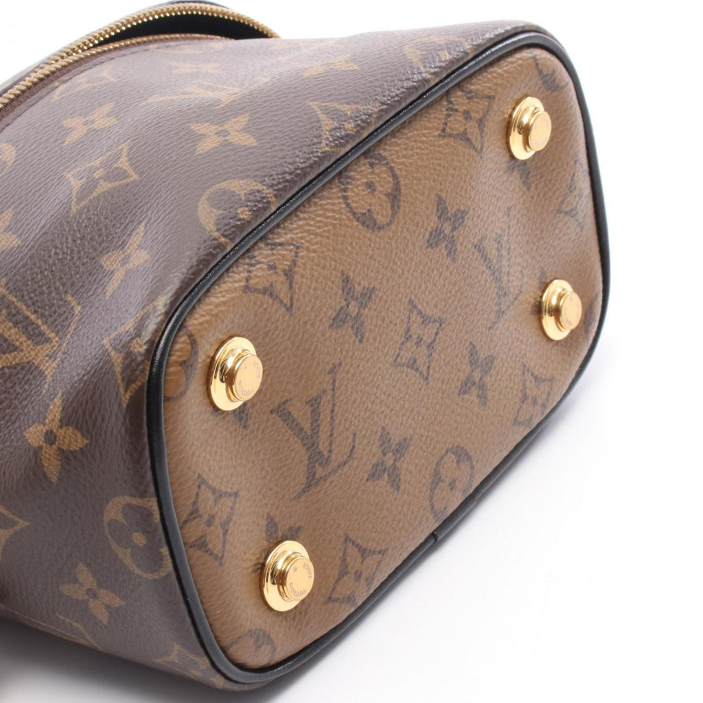 Louis Vuitton Black Brown Pvc Leather Handbag (Pre-Owned)