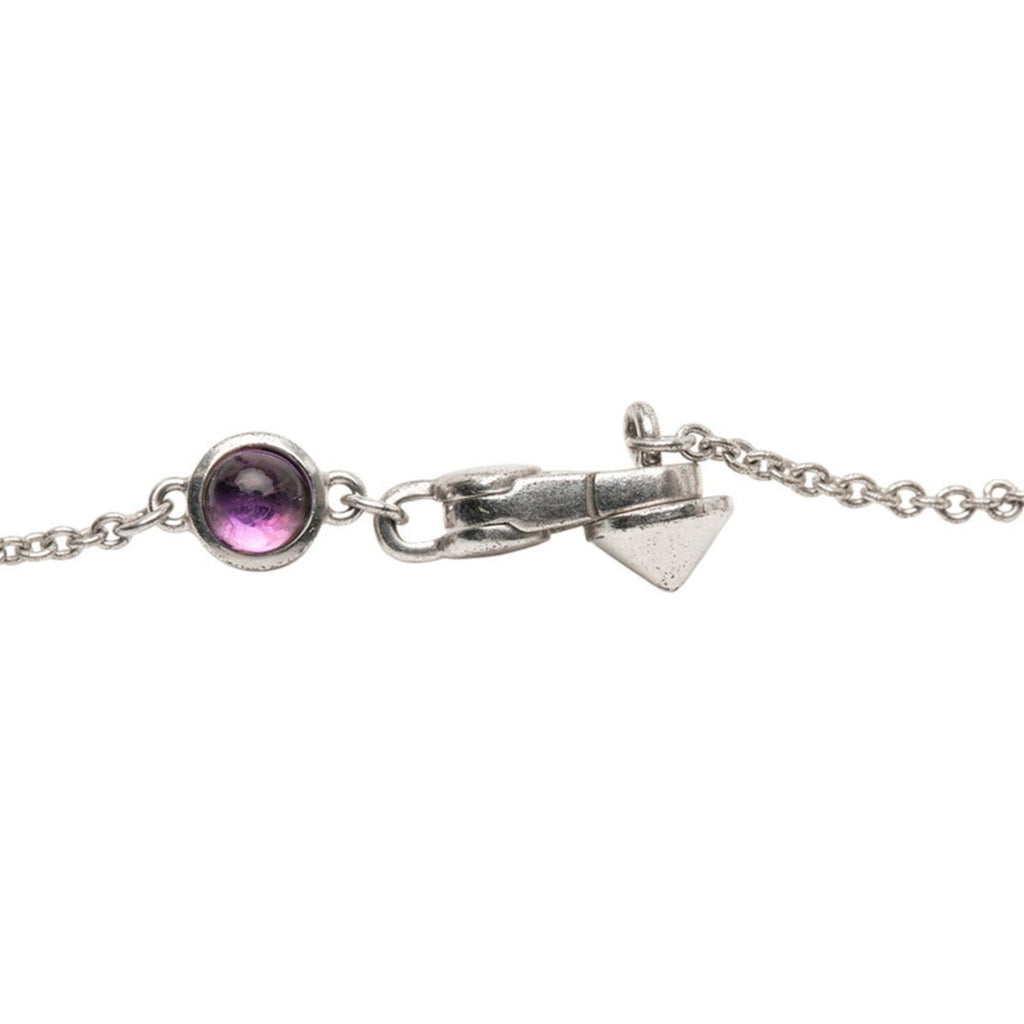 Heart Stud Pendant Necklace Sterling Silver