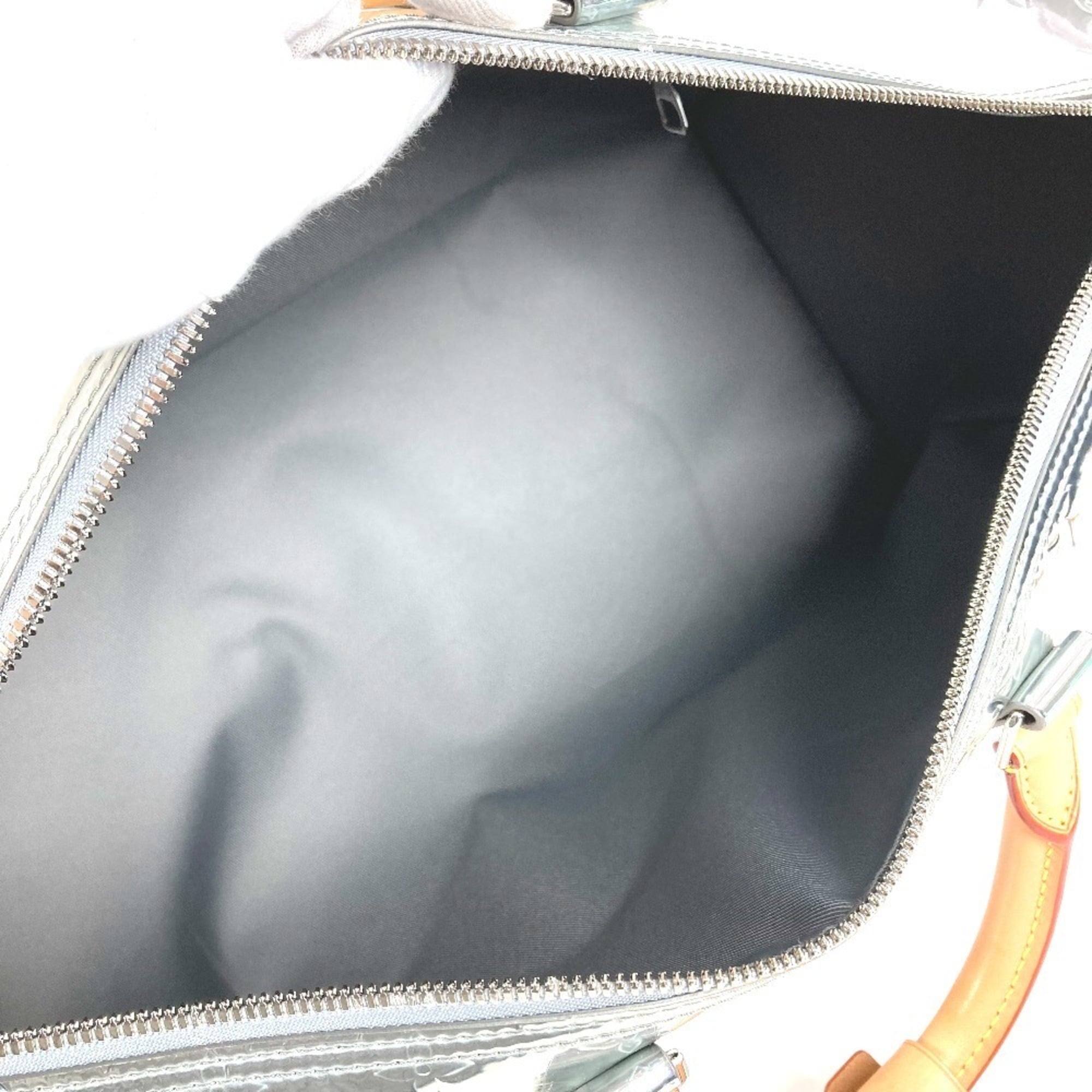 Louis Vuitton Silver Leather Boston Bag Handbag (Pre-Owned)