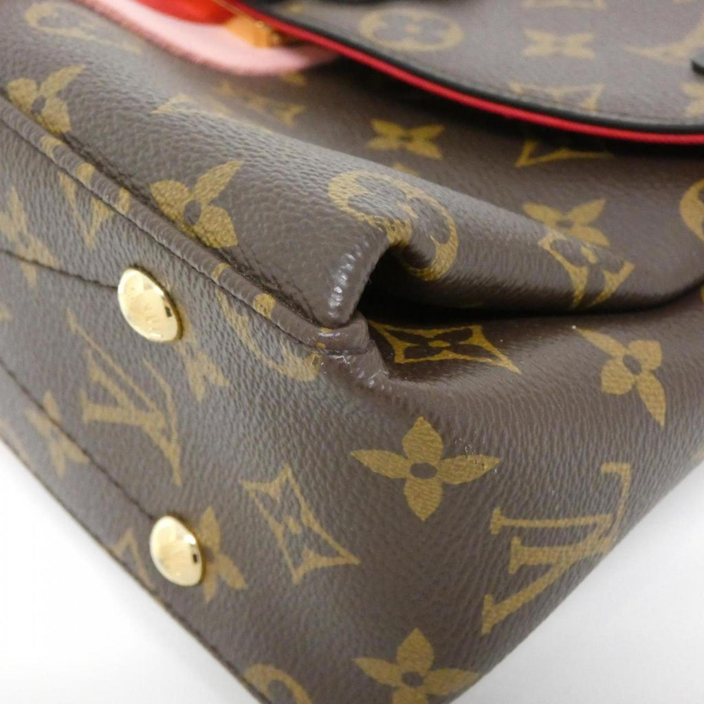 Louis Vuitton Coquelicots Marron Peche Coated Canvas Handbag (Pre-Owned)