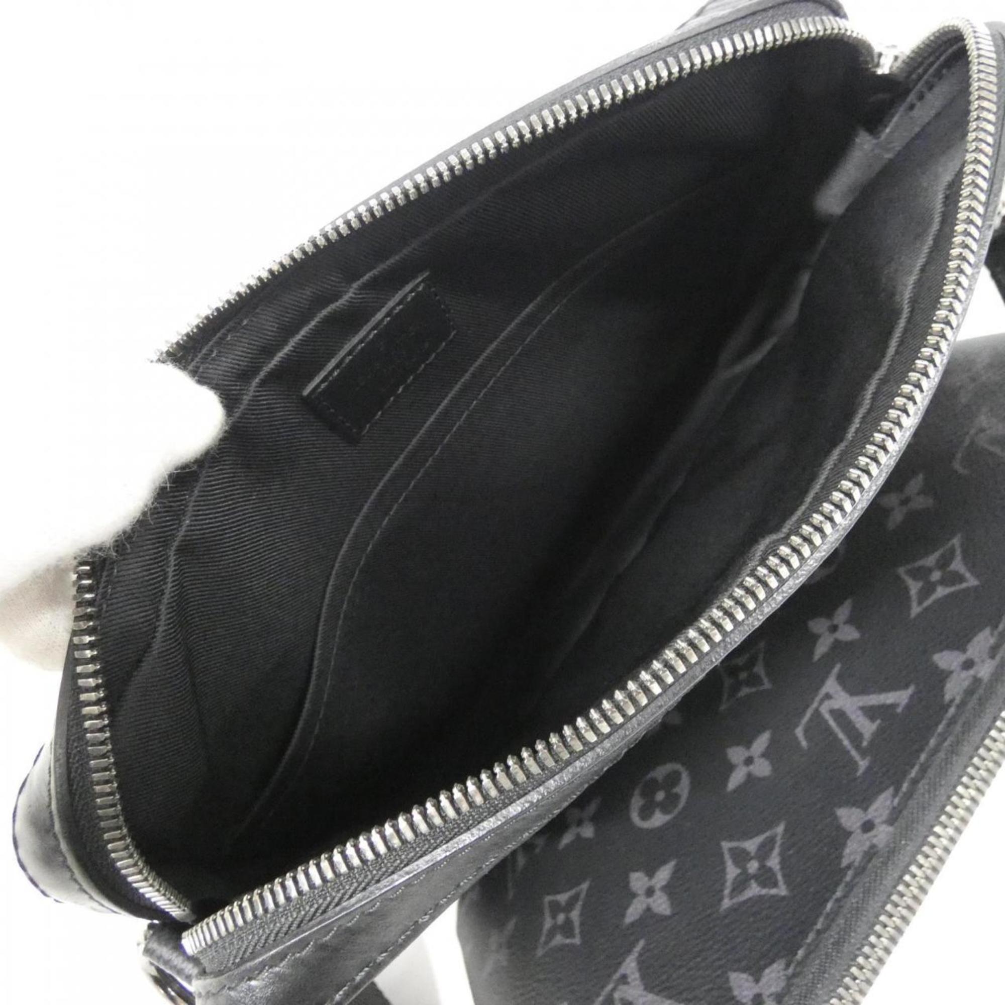 Louis Vuitton Black Gris Coated Canvas Shoulder Bag (Pre-Owned)