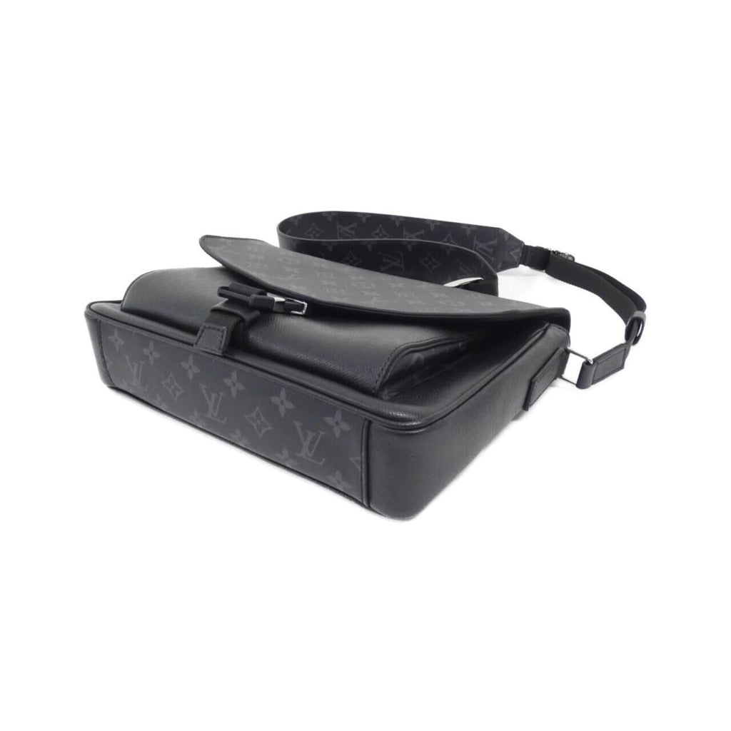 Louis Vuitton Black Coated Canvas Leather Shoulder Bag (Pre-Owned)