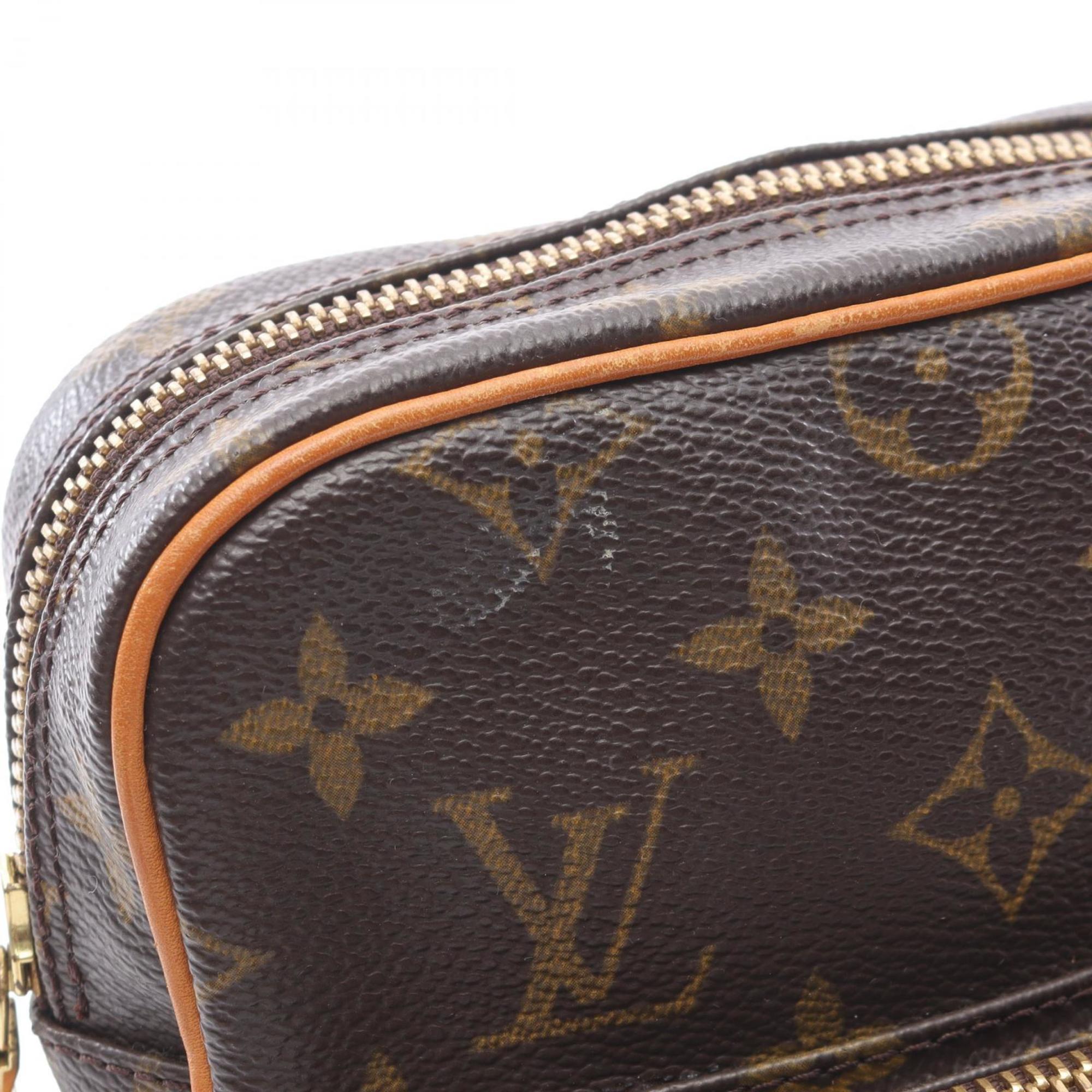 Louis Vuitton Brown Pvc Coated Canvas Leather Shoulder Bag (Pre-Owned)
