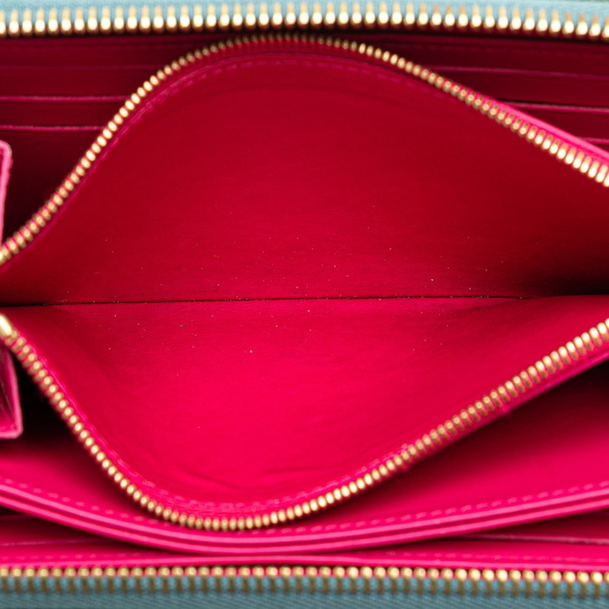 Louis Vuitton Blue Multi-Color Pink Patent Leather Long Wallet (Bi-Fold) (Pre-Owned)