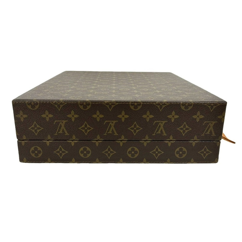 Louis Vuitton Brown Leather Pvc Briefcase (Pre-Owned)