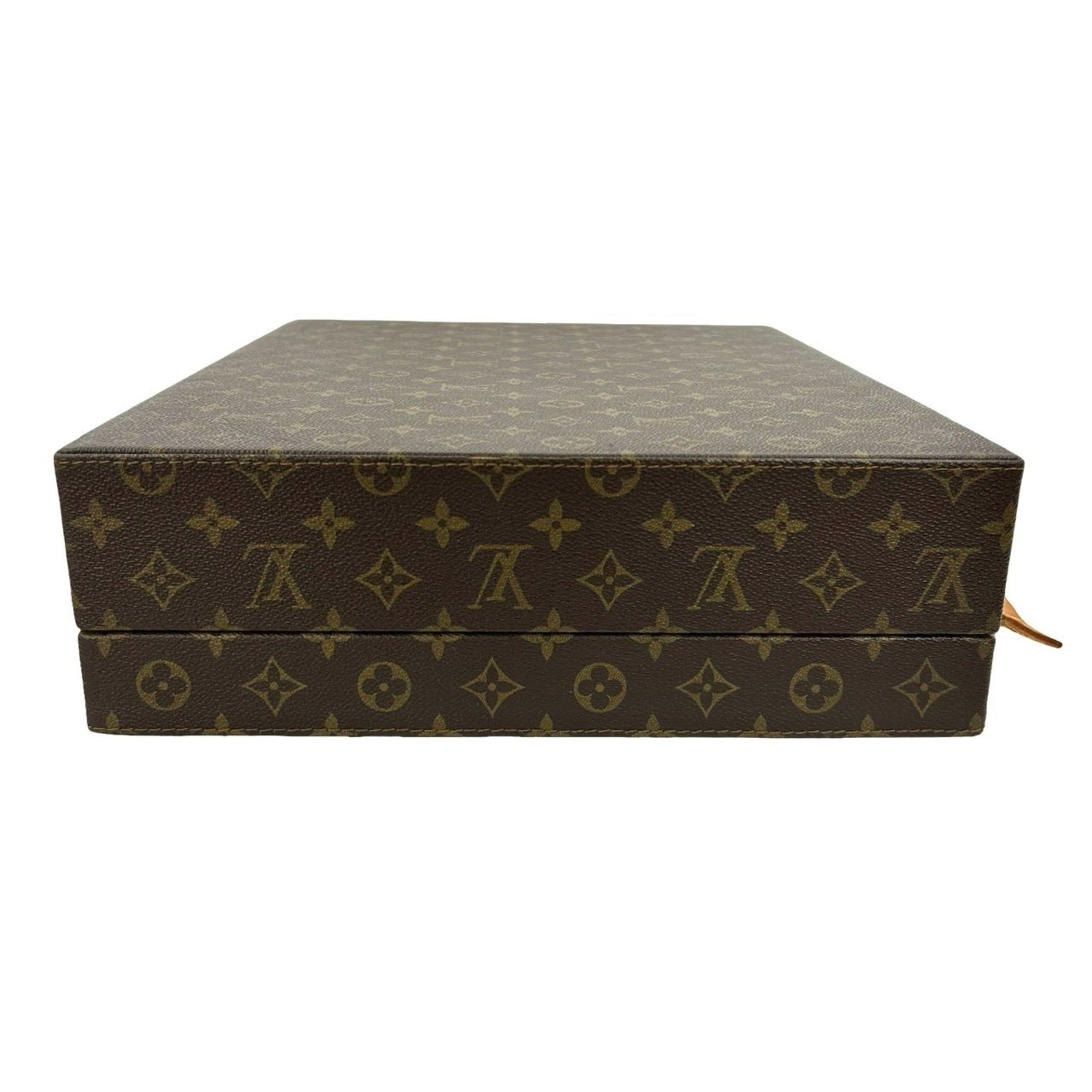 Louis Vuitton Brown Leather Pvc Briefcase (Pre-Owned)
