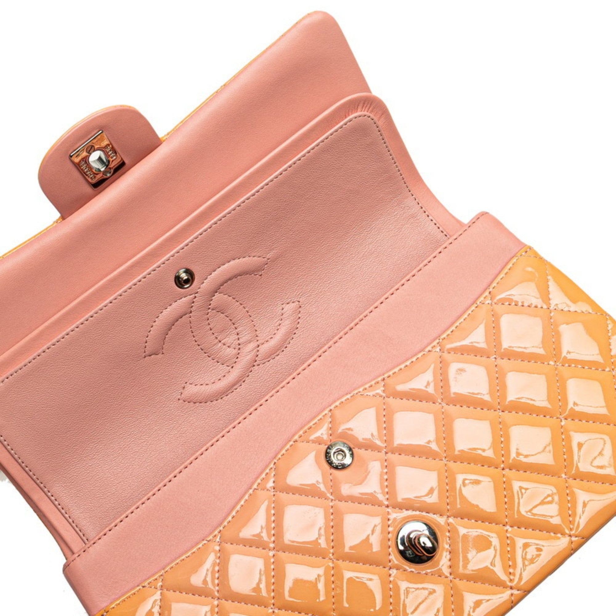 Classic Double Flap Bag Quilted Patent Medium
