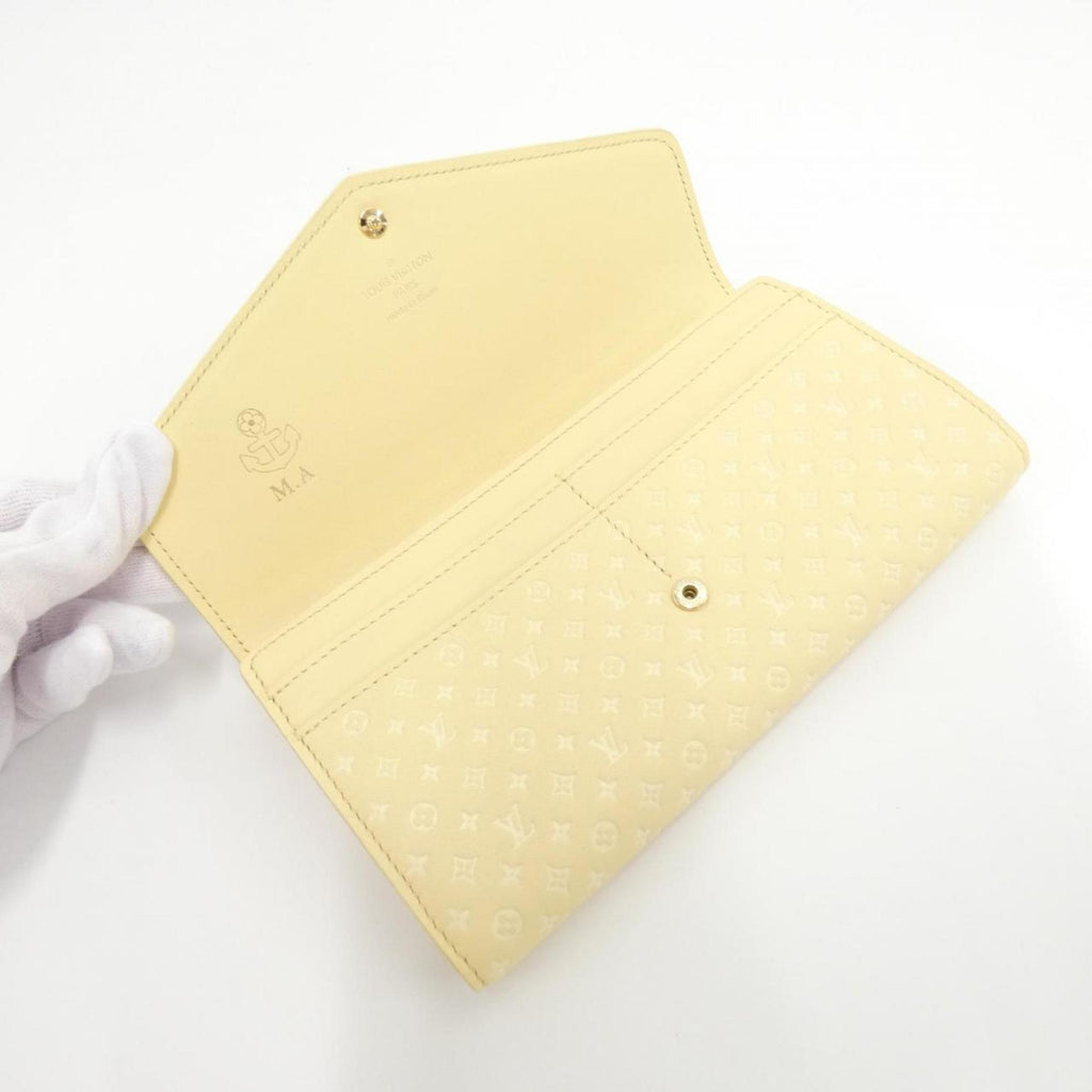 Louis Vuitton Jaune Leather Long Wallet (Bi-Fold) (Pre-Owned)