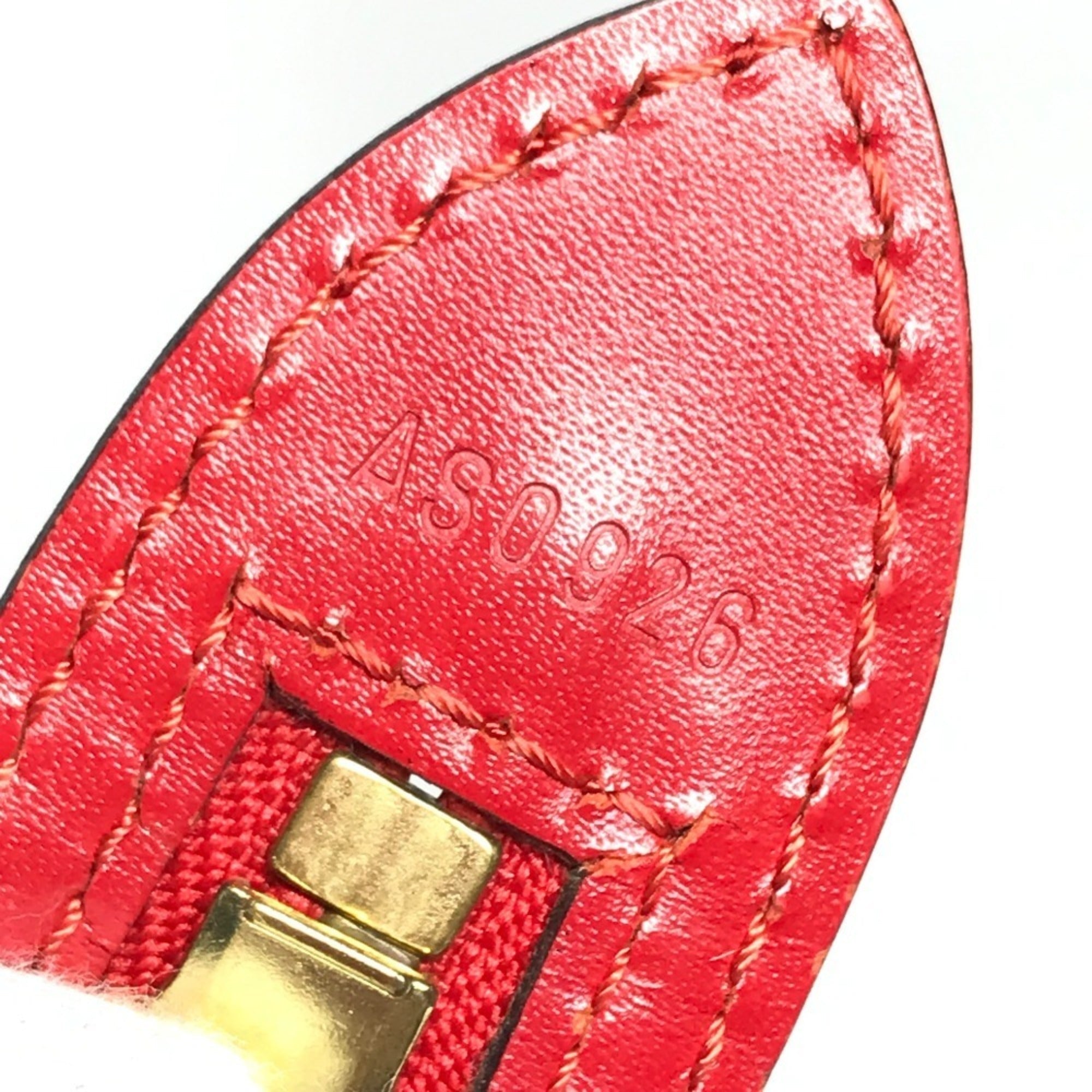 Louis Vuitton Castilian Red Red Color Epi Leather Shoulder Bag (Pre-Owned)
