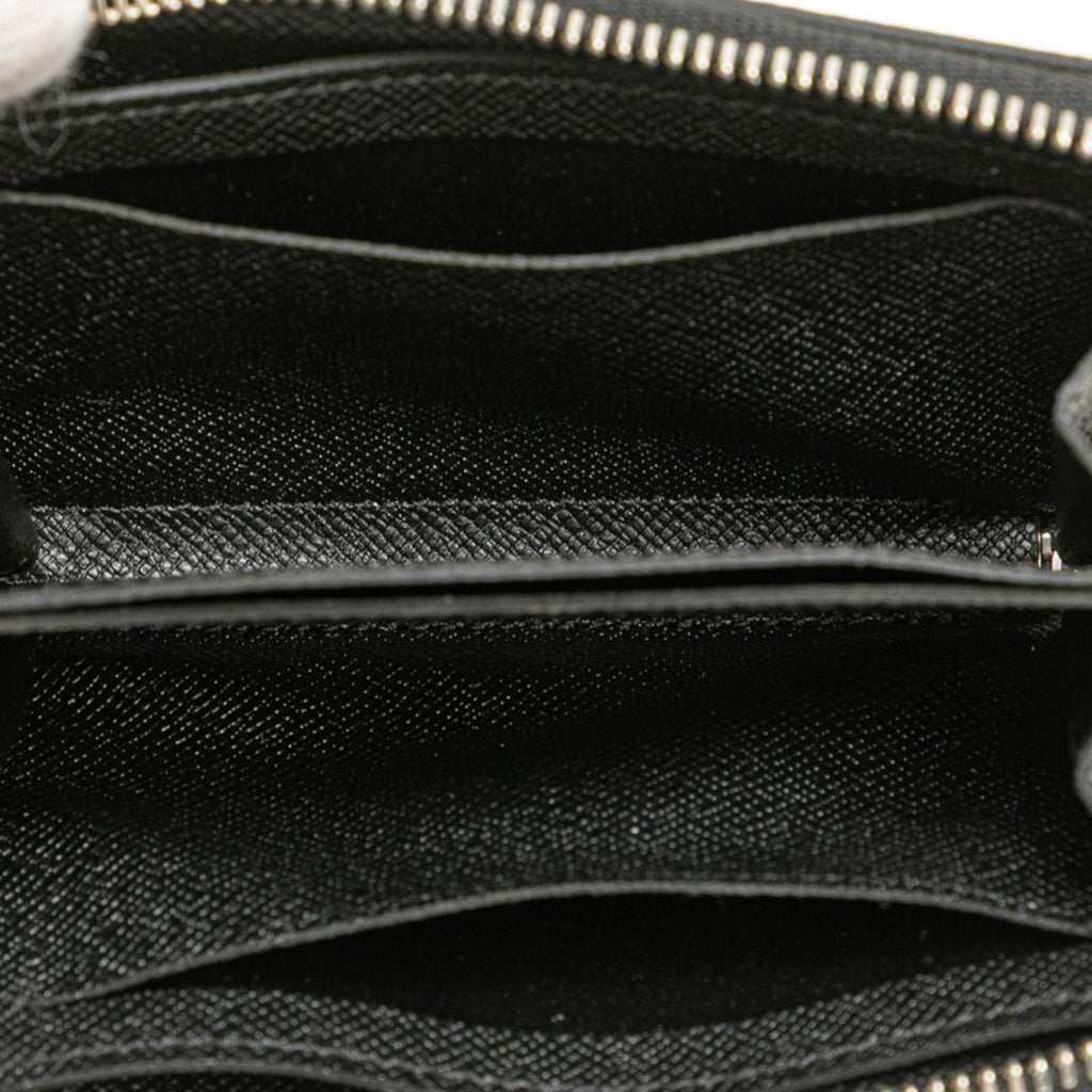 Louis Vuitton Taiga Ardoise Black Leather Coin Purse/Coin Case (Pre-Owned)