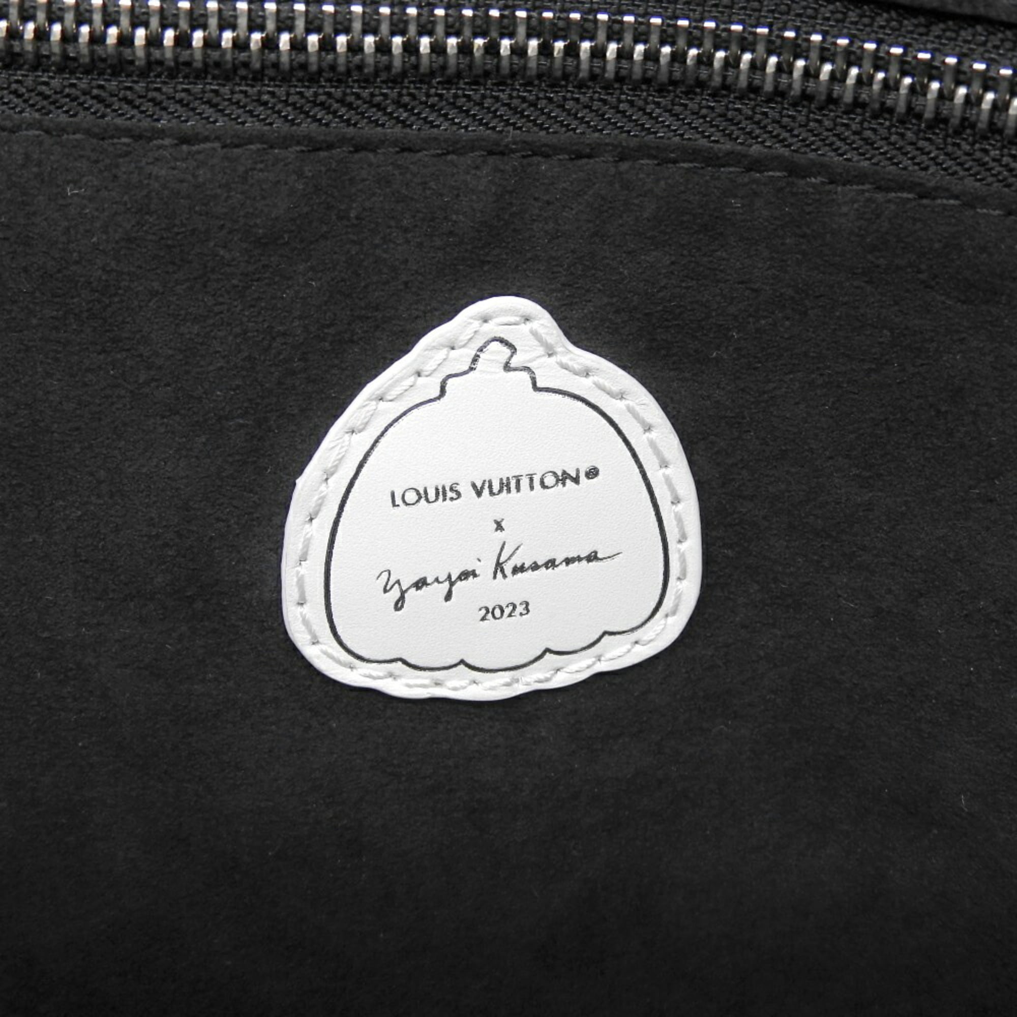 Louis Vuitton Black White Leather Tote Bag (Pre-Owned)