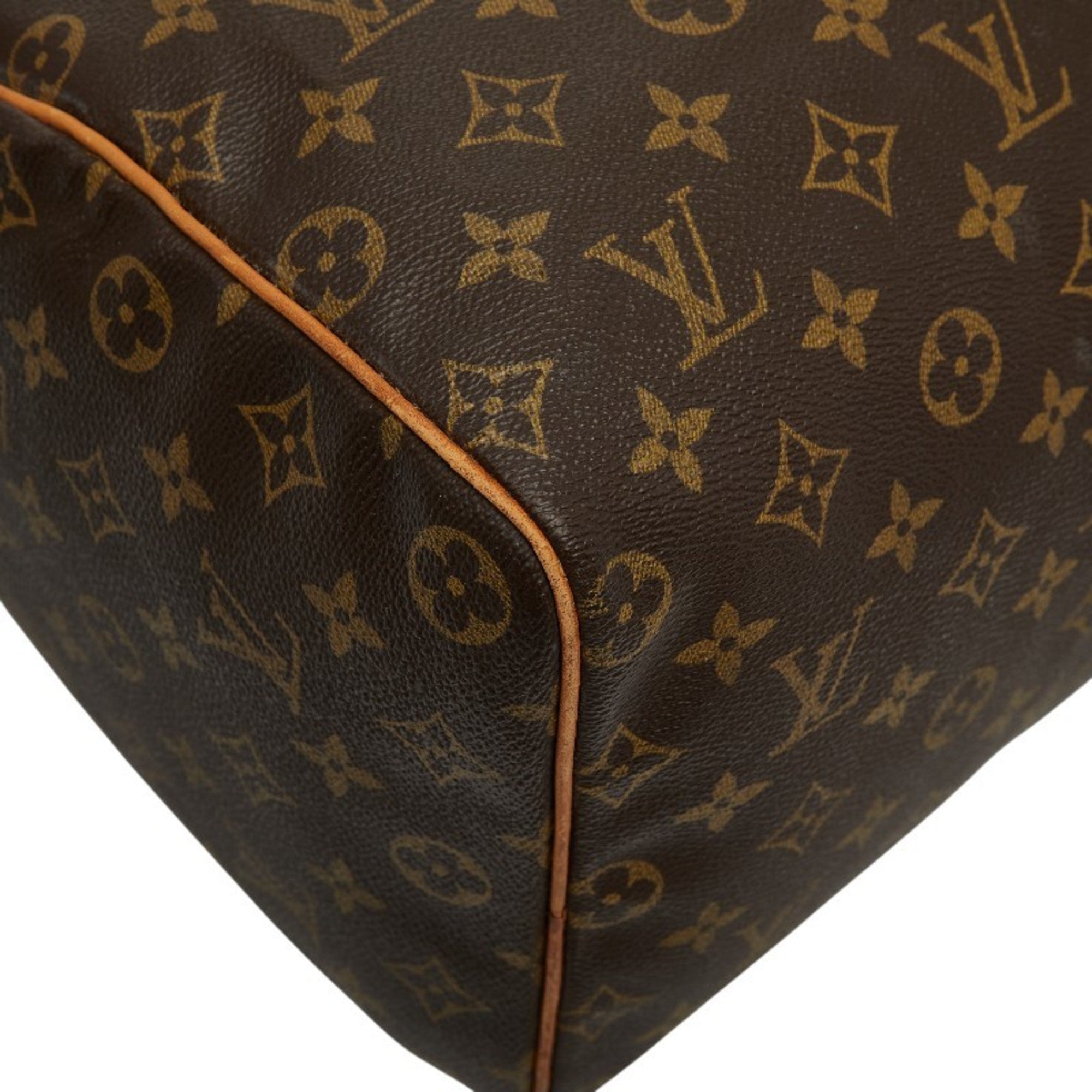 Louis Vuitton Brown Pvc Leather Boston Bag Handbag (Pre-Owned)