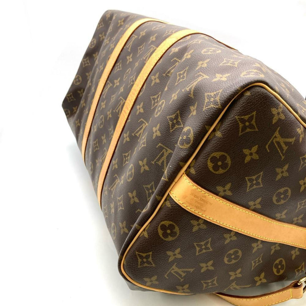 Louis Vuitton Monogram Brown Monogram Leather Boston Bag (Pre-Owned)