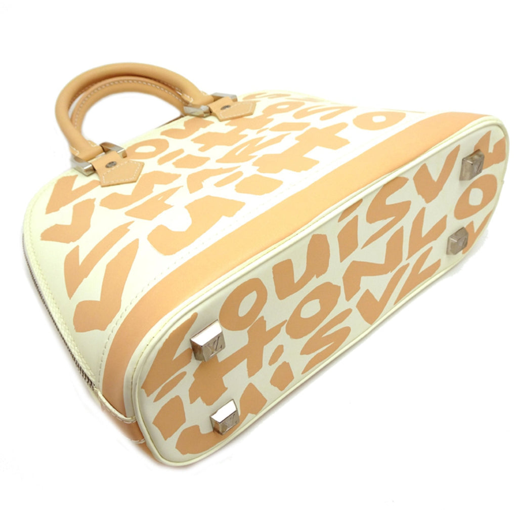 Louis Vuitton Beige White Handbag (Pre-Owned)