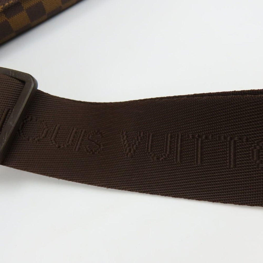 Louis Vuitton Brown Damier Canvas Ebene Damier Canvas Leather Shoulder Bag (Pre-Owned)