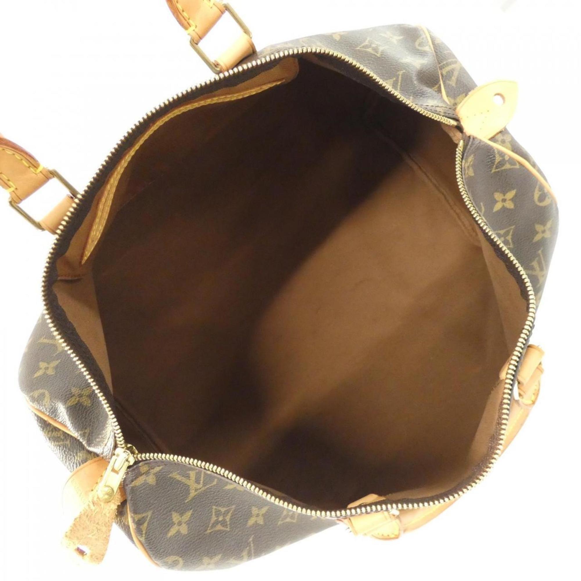 Louis Vuitton Marron Coated Canvas Boston Bag (Pre-Owned)
