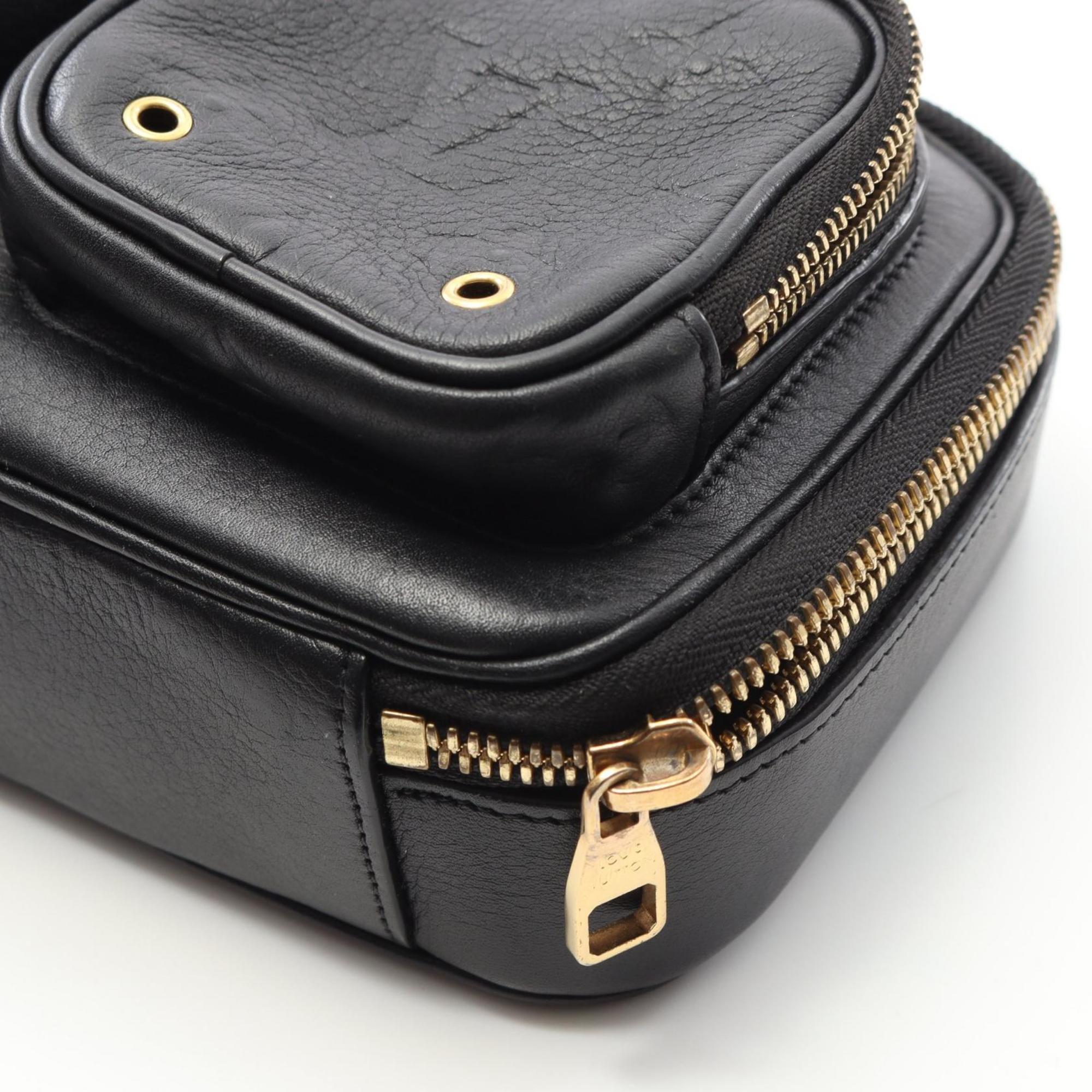 Louis Vuitton Black Noir Leather Shoulder Bag (Pre-Owned)