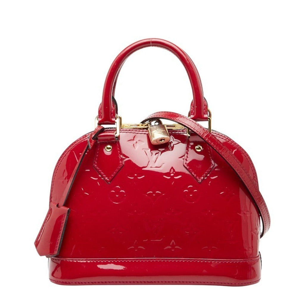 Louis Vuitton Pomme D'amour Red Color Patent Leather Handbag Shoulder Bag (Pre-Owned)