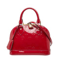 Louis Vuitton Pomme D'amour Red Color Patent Leather Handbag Shoulder Bag (Pre-Owned)