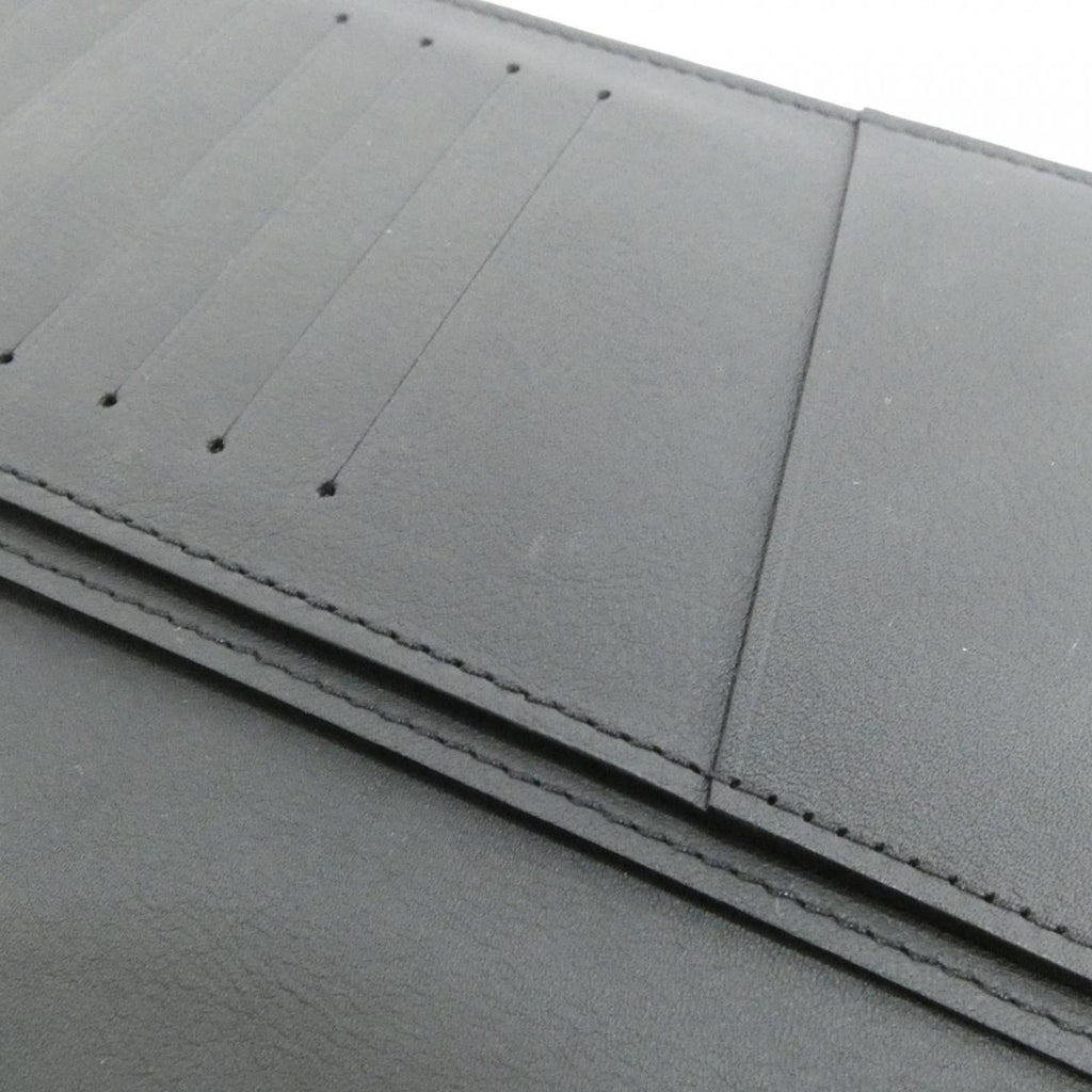 Louis Vuitton Black Leather Long Wallet (Bi-Fold) (Pre-Owned)