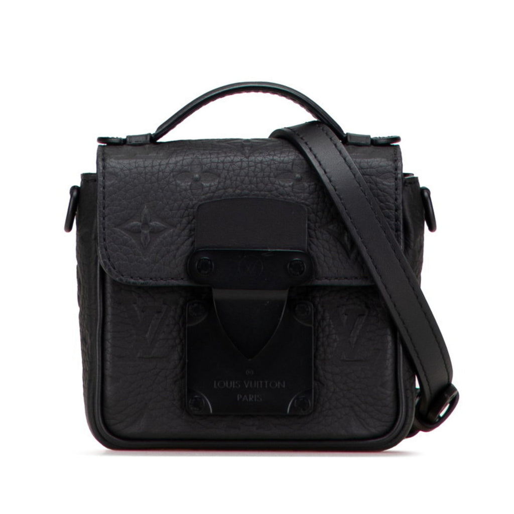 Louis Vuitton Taurillon Black Leather Handbag Shoulder Bag (Pre-Owned)