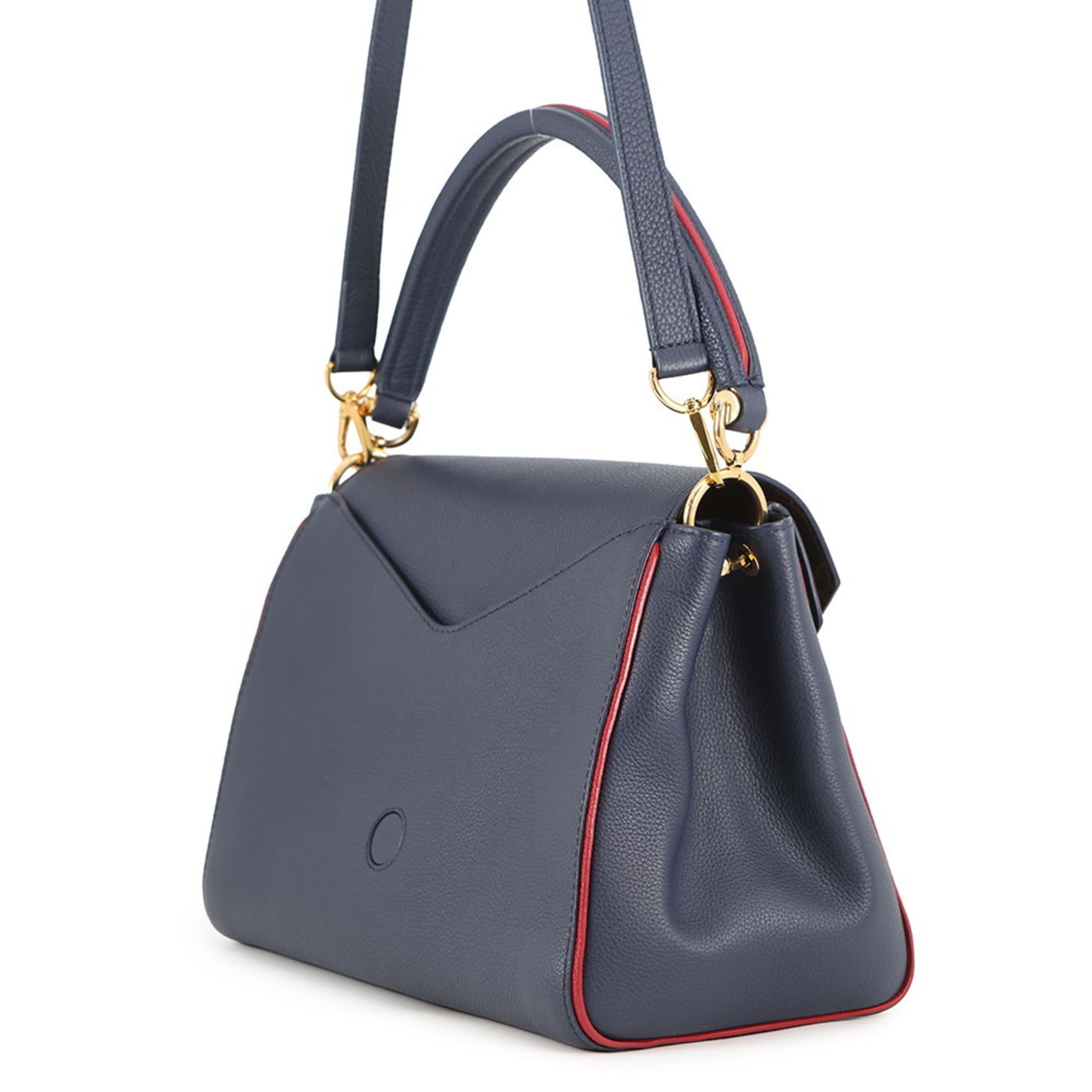 Louis Vuitton Monogram Navy Blue Leather Handbag (Pre-Owned)
