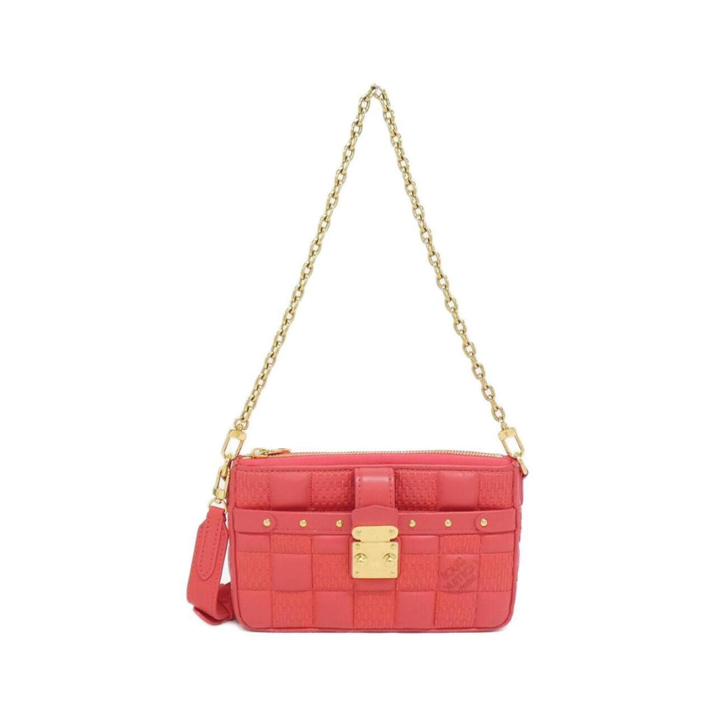 Louis Vuitton Rose Leather Pochette Shoulder Bag (Pre-Owned)